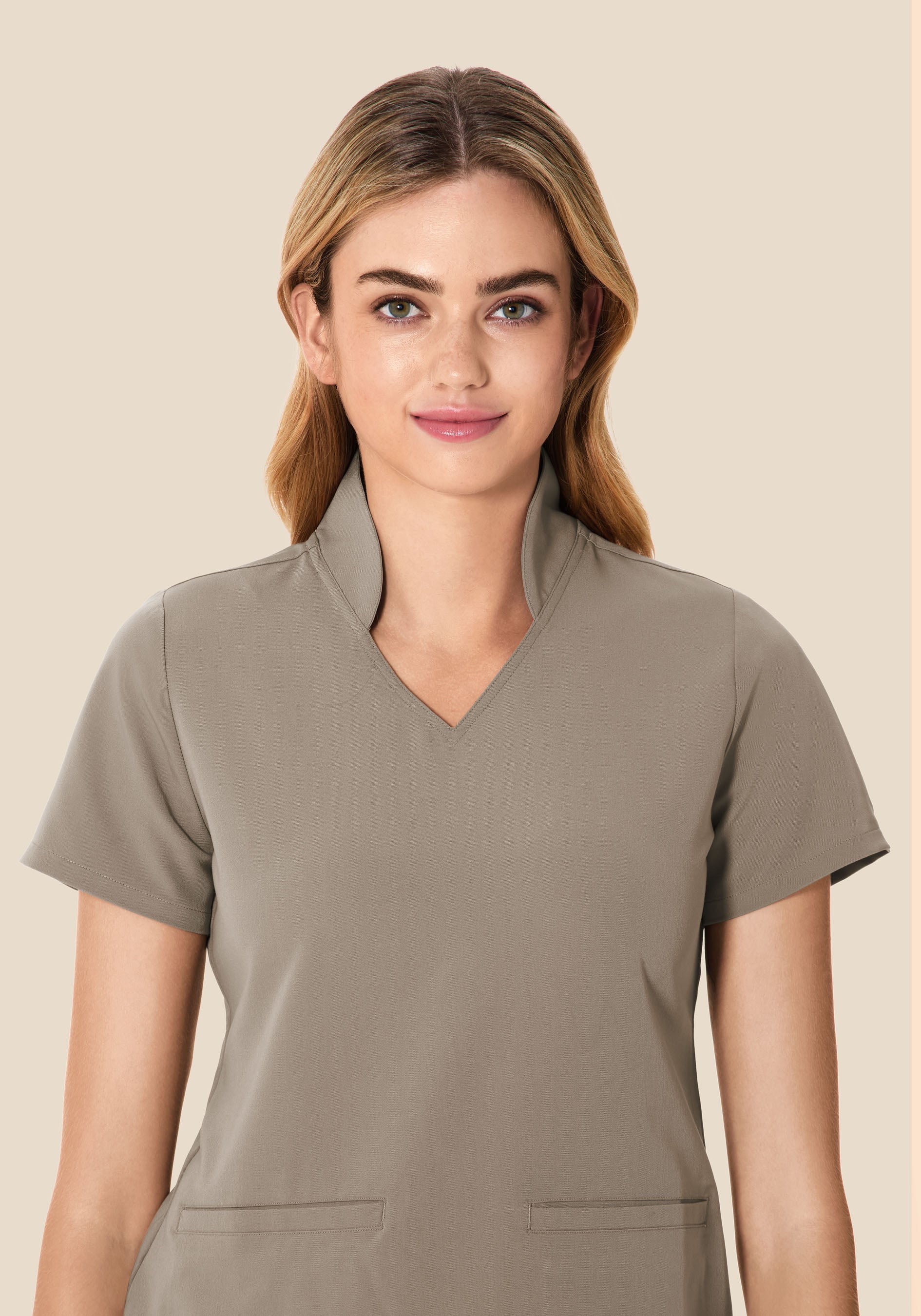 Multi Wear Collar Top Macchiato