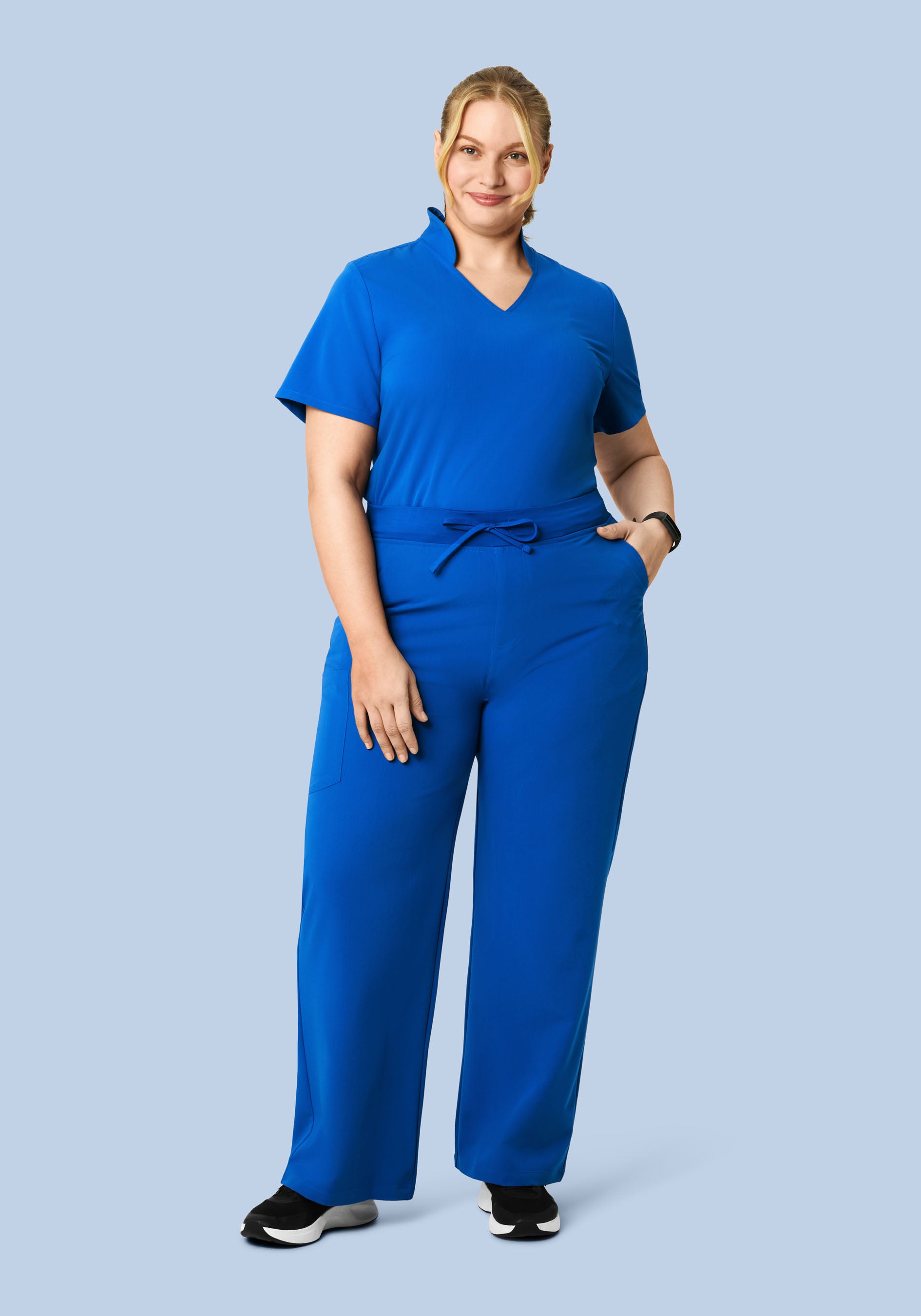 High Waisted Wide Leg Royal Blue