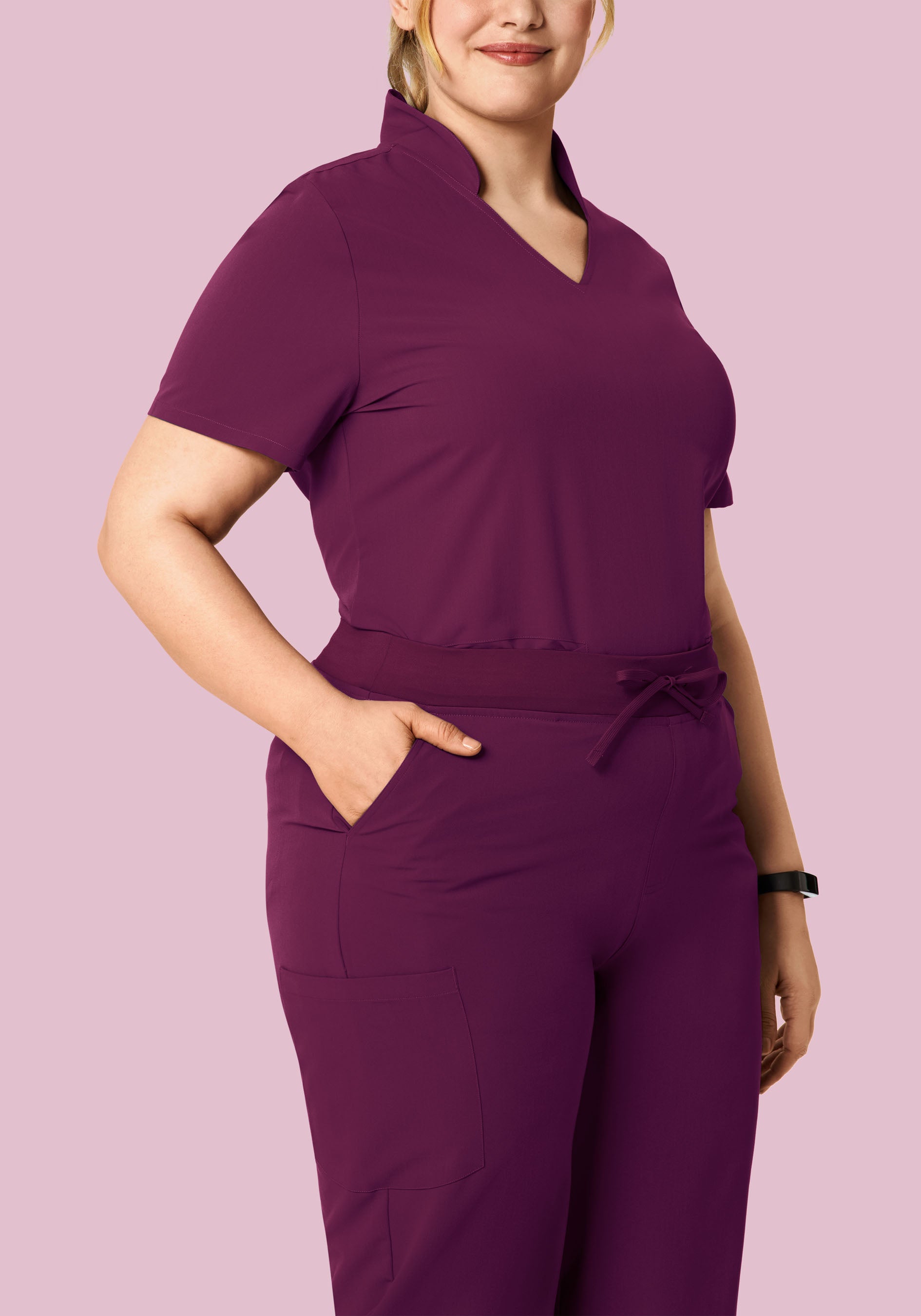 High Waisted Wide Leg Plum