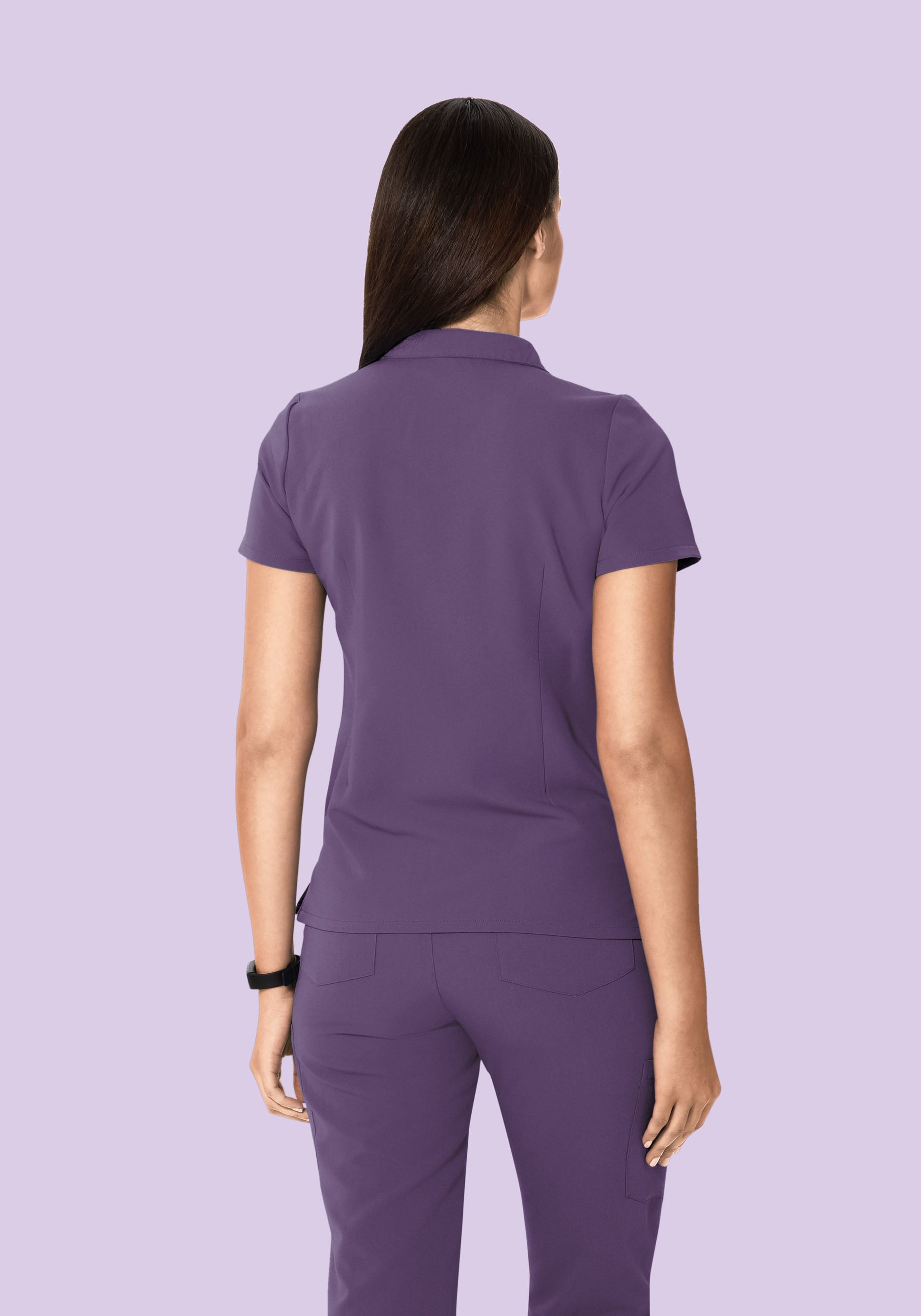 Multi Wear Collar Top Dewberry