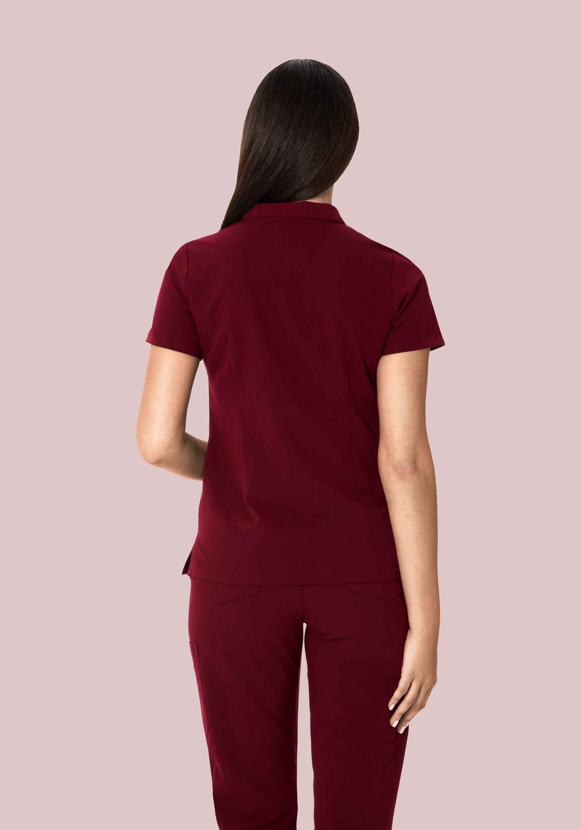Multi Wear Collar Top Wine