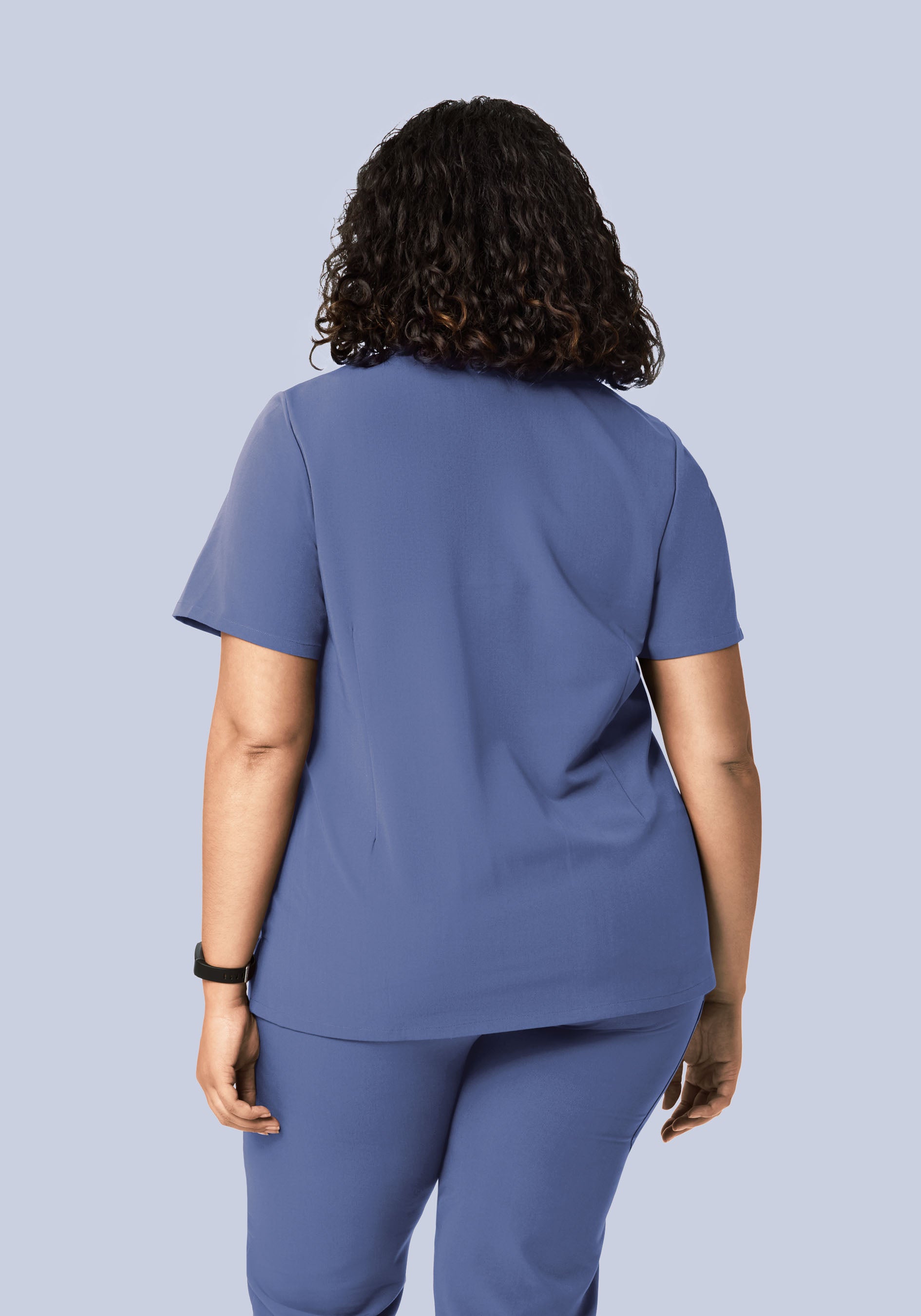 Multi Wear Collar Top Deep Periwinkle