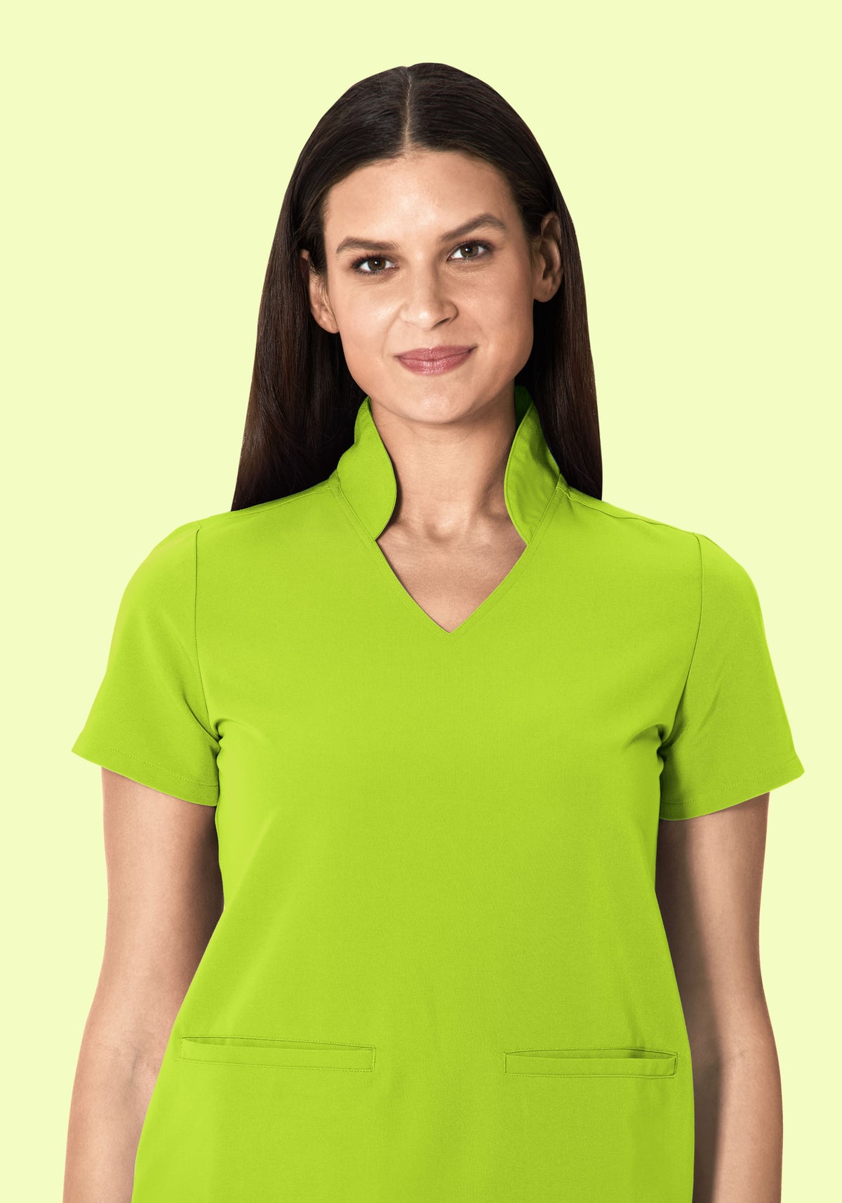 Multi Wear Collar Top Apple Green