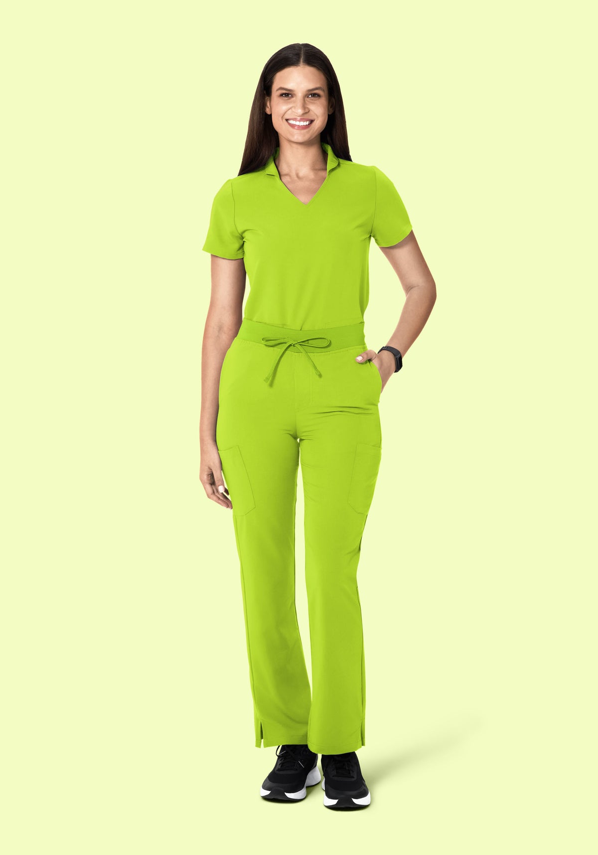 Multi Wear Collar Top Apple Green