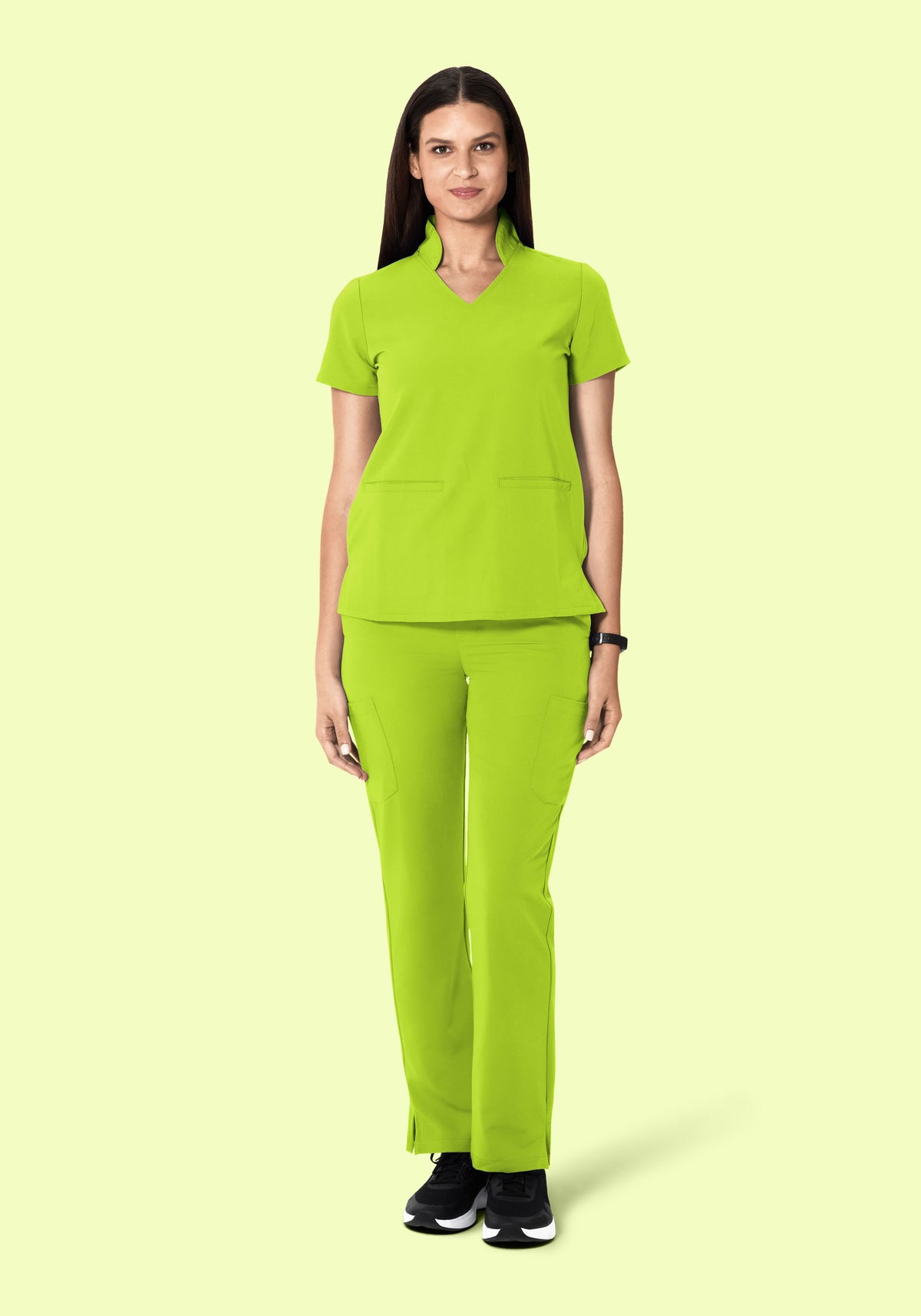 Multi Wear Collar Top Apple Green