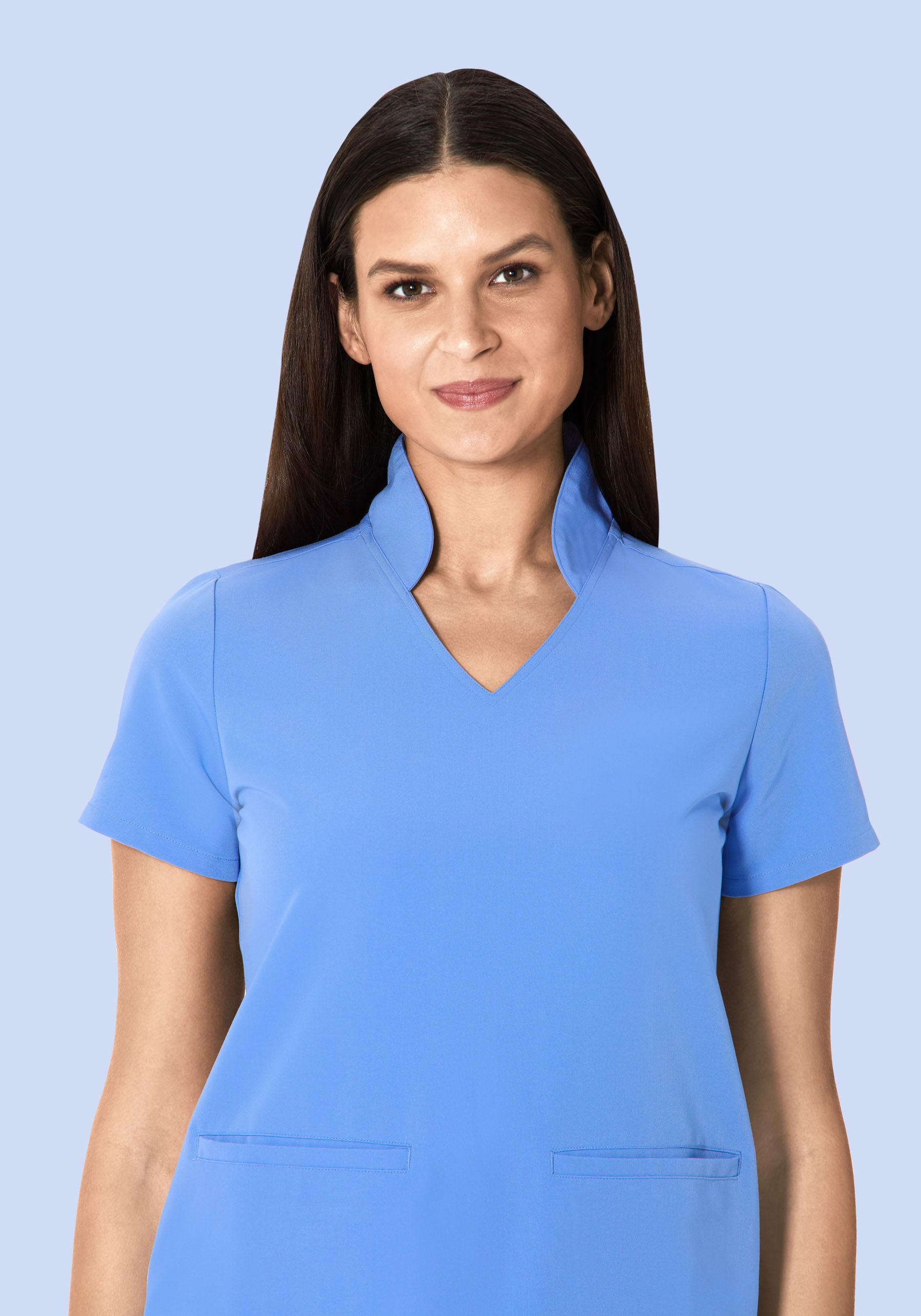 Multi Wear Collar Top Ceil Blue
