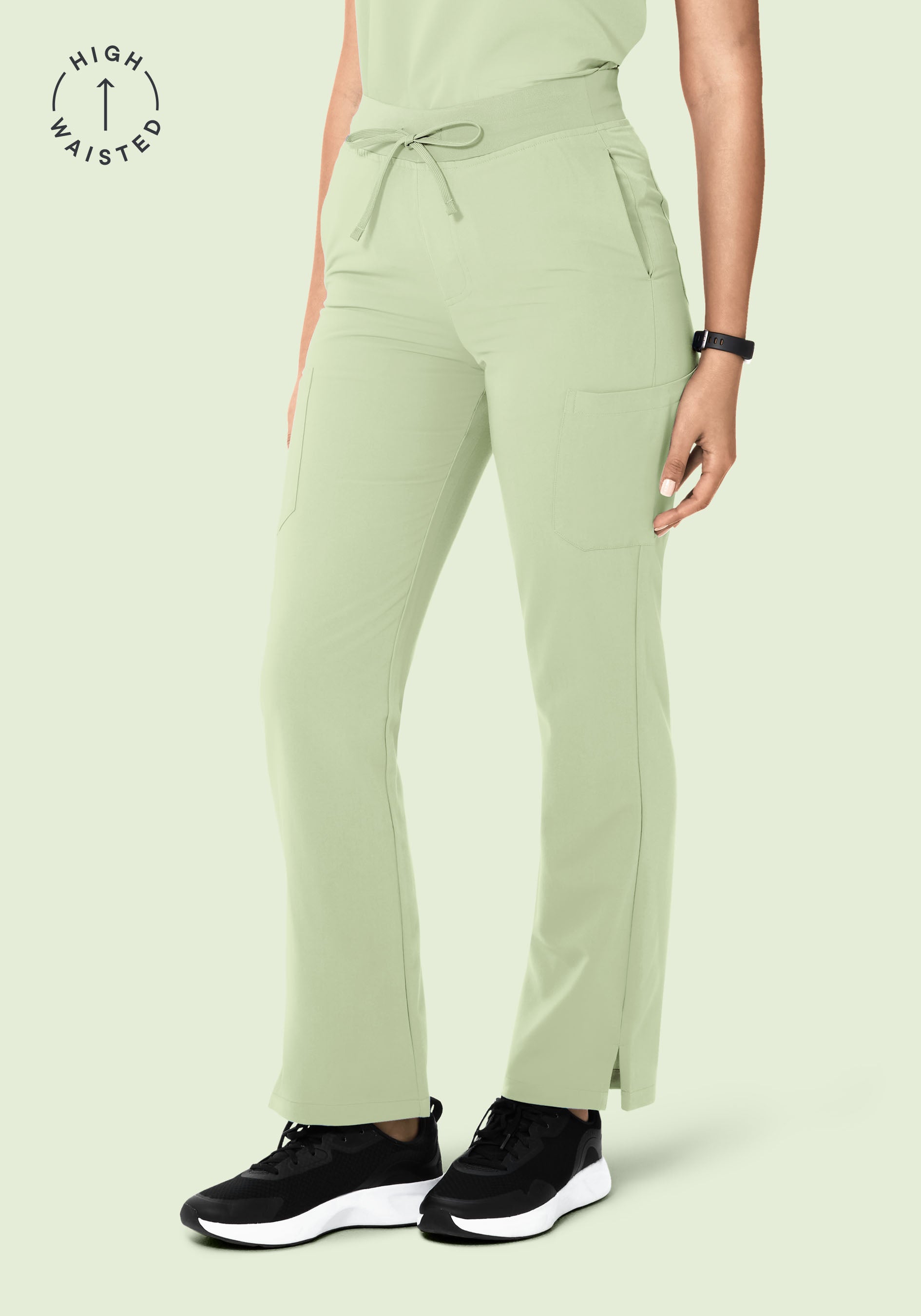 High Waisted Cargos Matcha