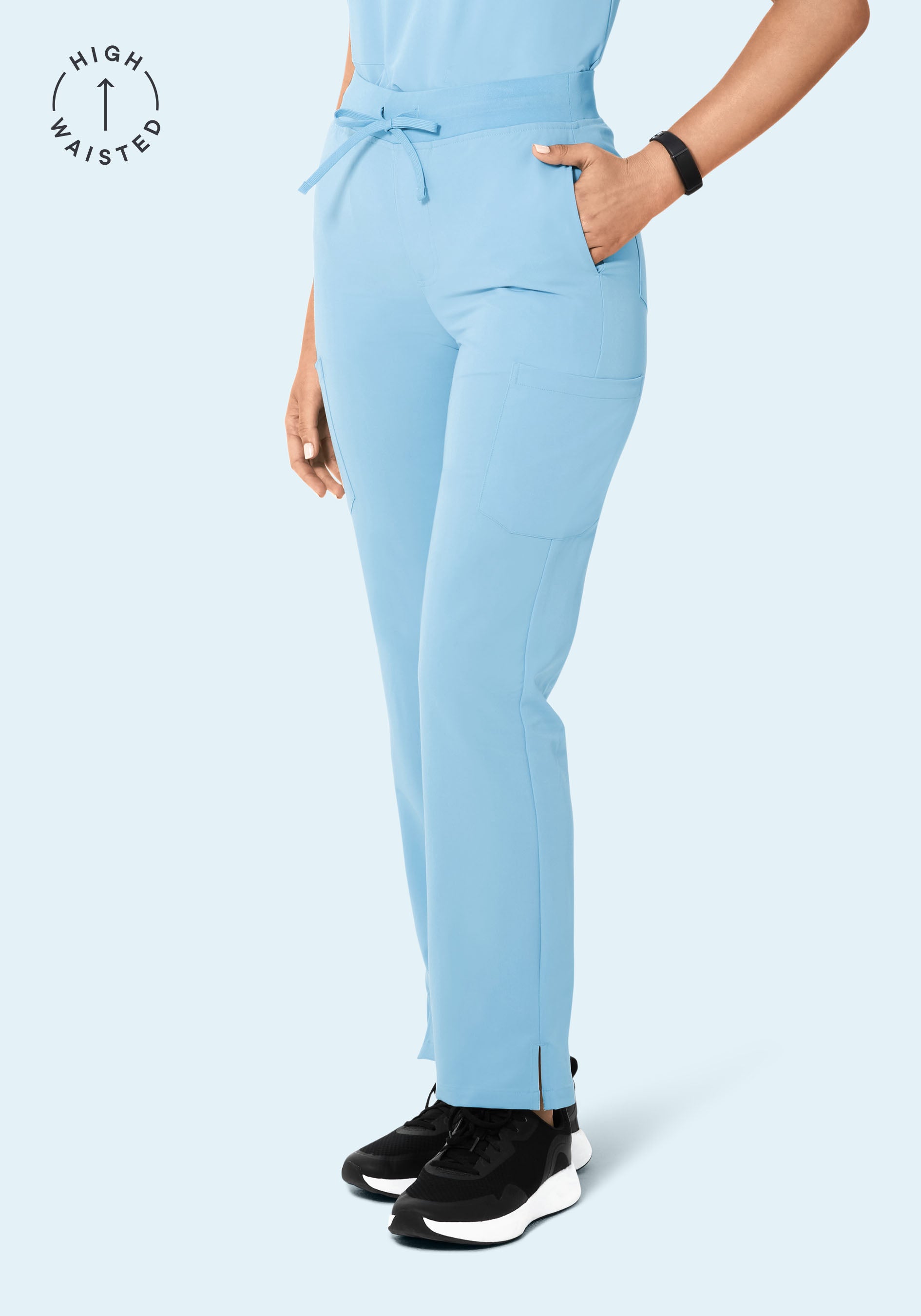 High Waisted Cargos Nordic Blue