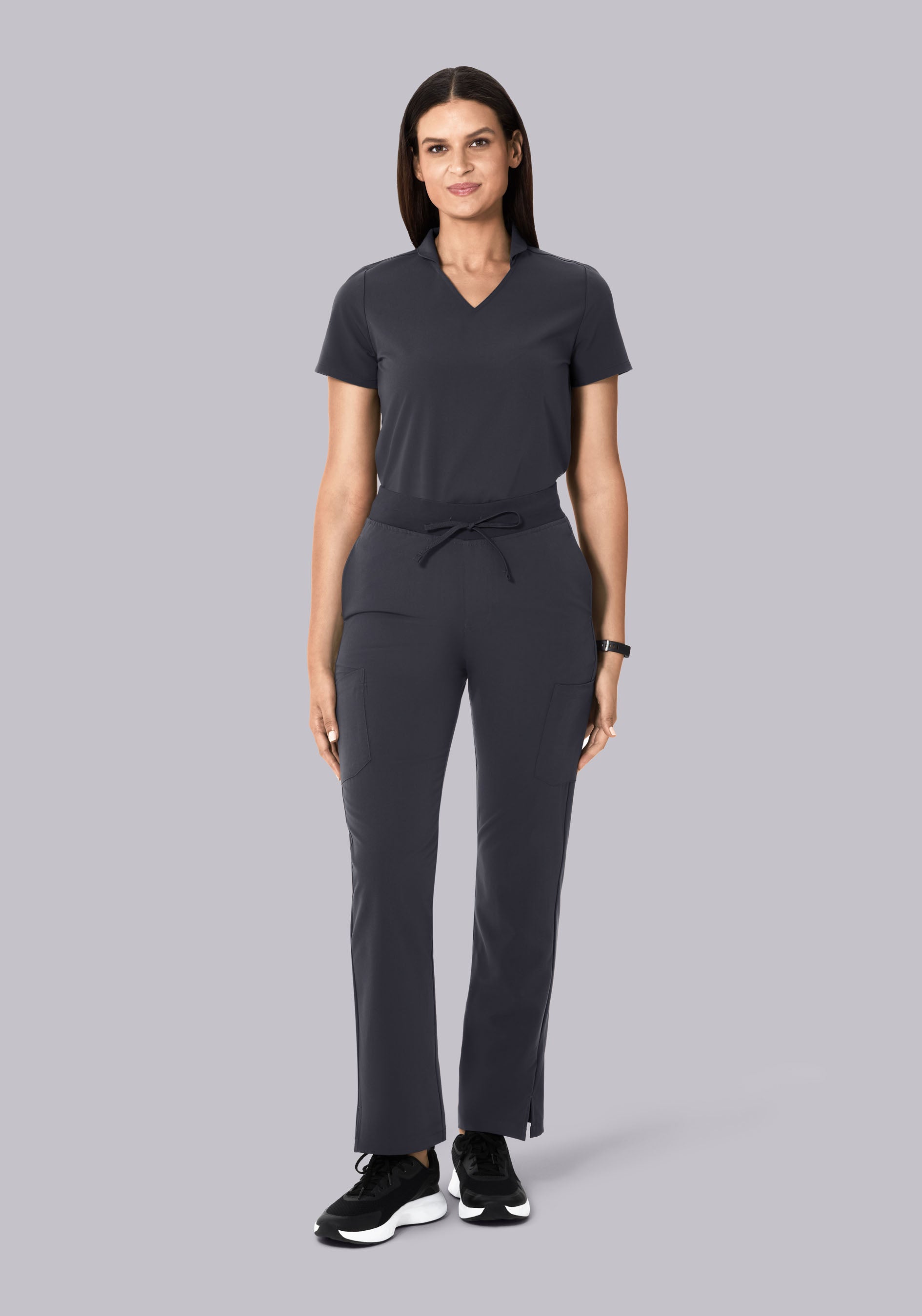 High Waisted Cargos Pewter