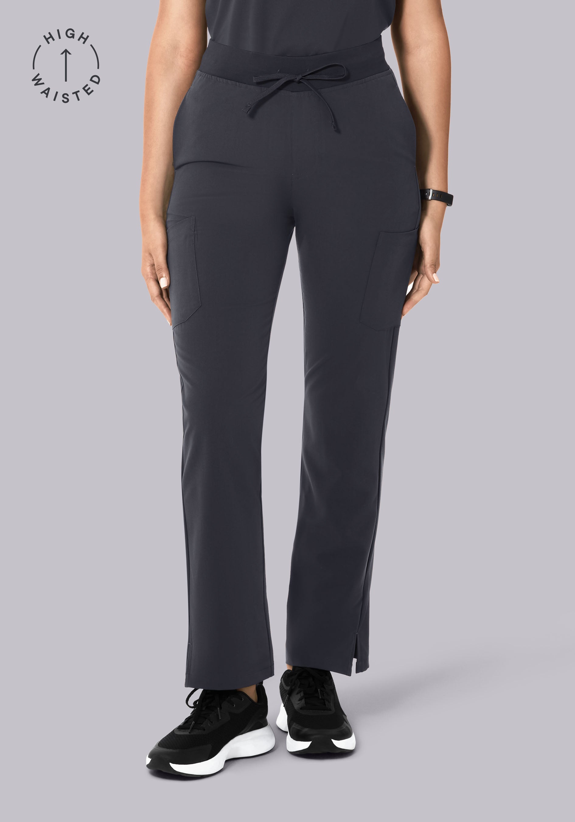 High Waisted Cargos Pewter – Mandala Scrubs