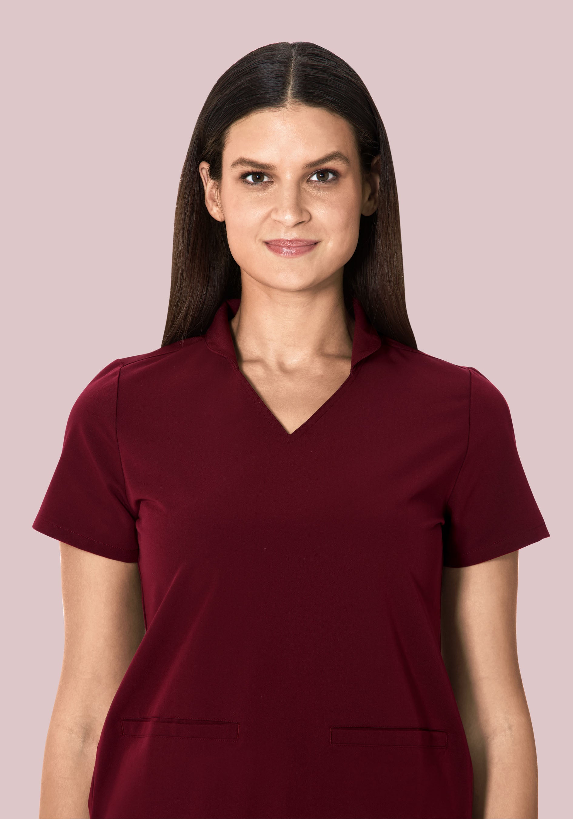 Multi Wear Collar Top Wine