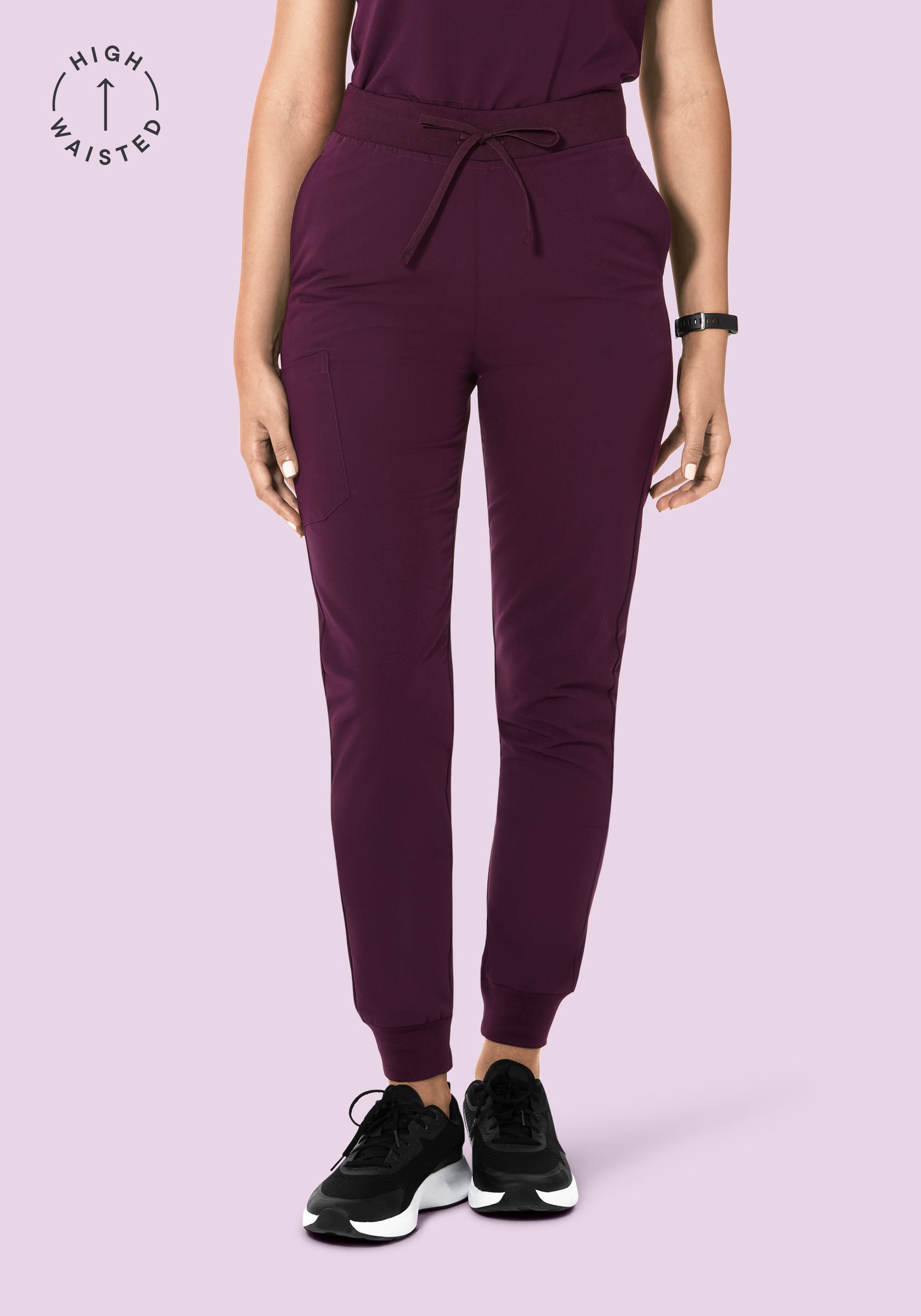 High Waisted Joggers Açaí