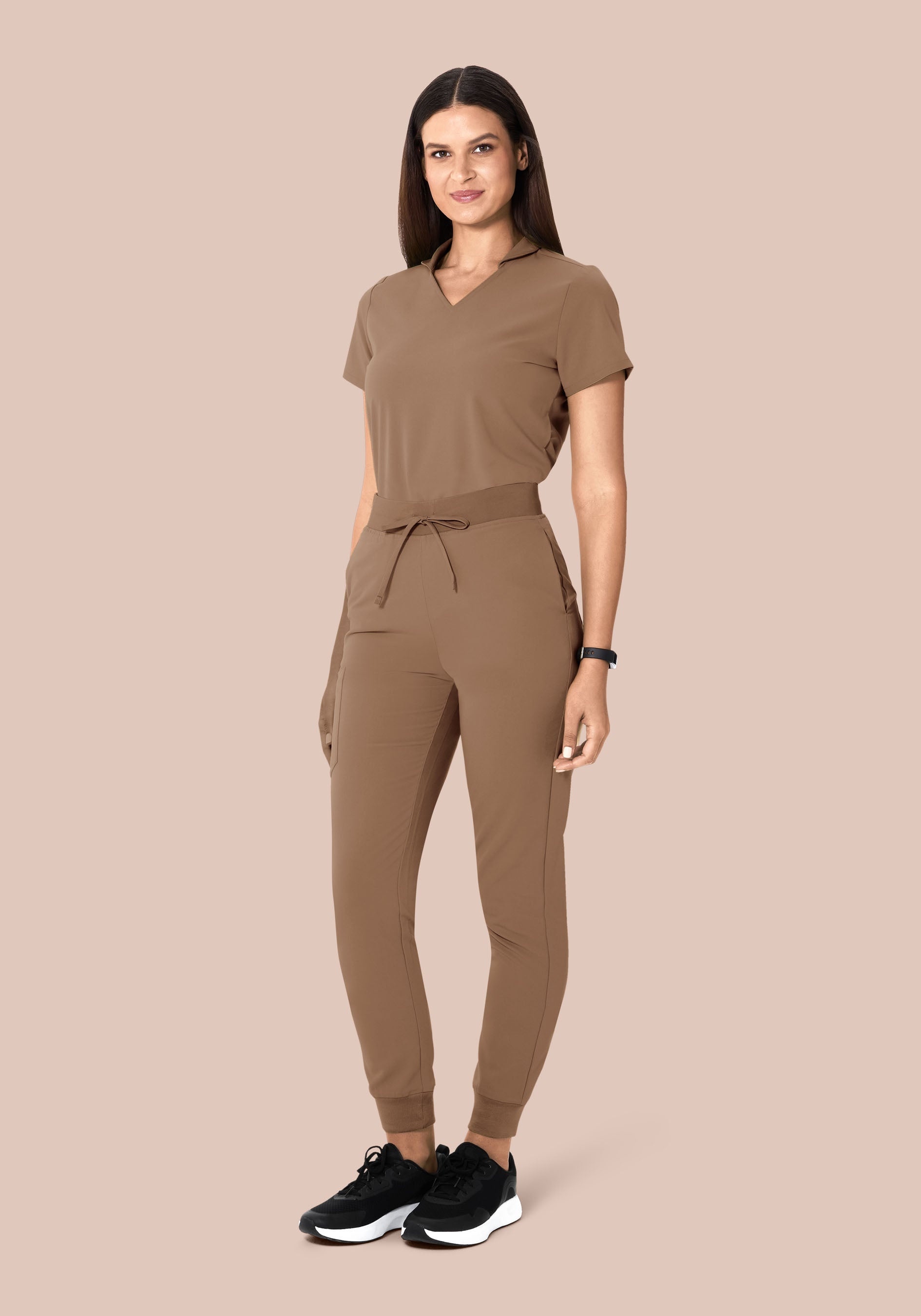 Multi Wear Collar Top Mocha