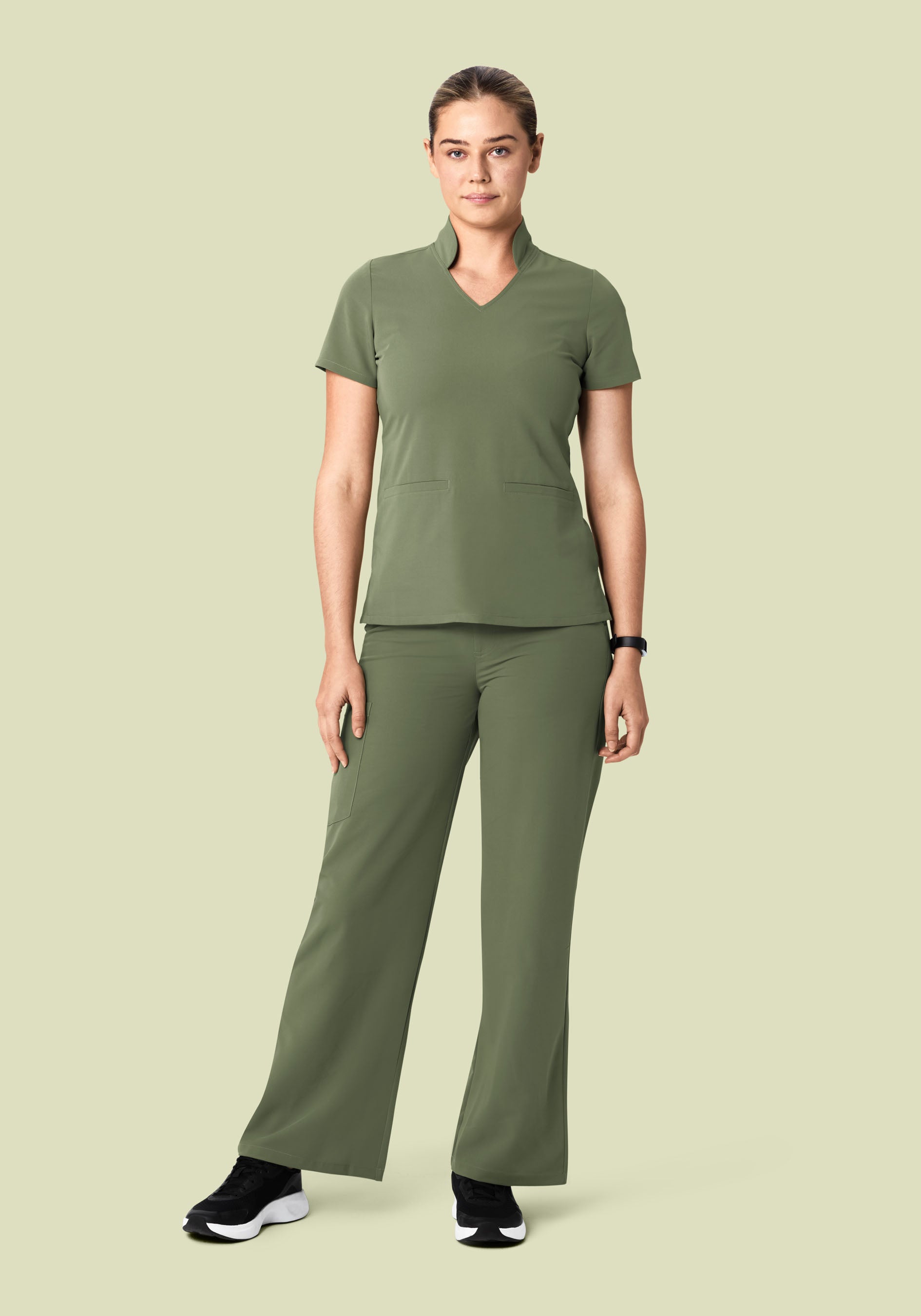 High Waisted Wide Leg Sage