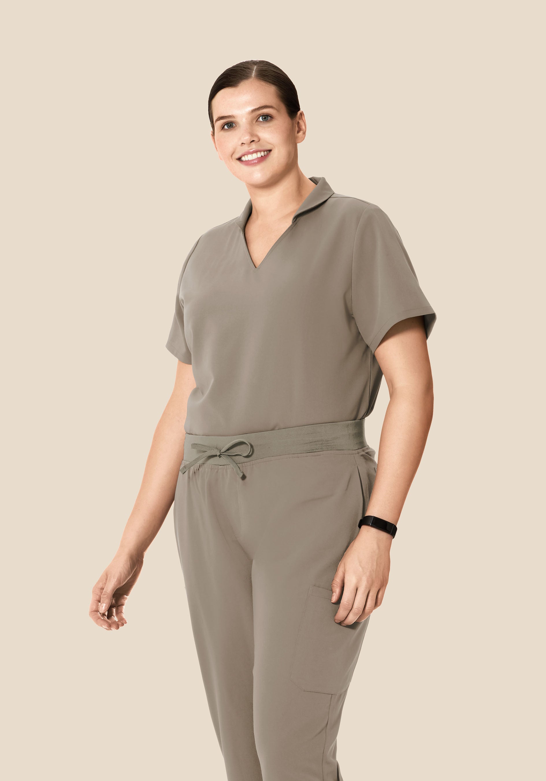 Multi Wear Collar Top Macchiato