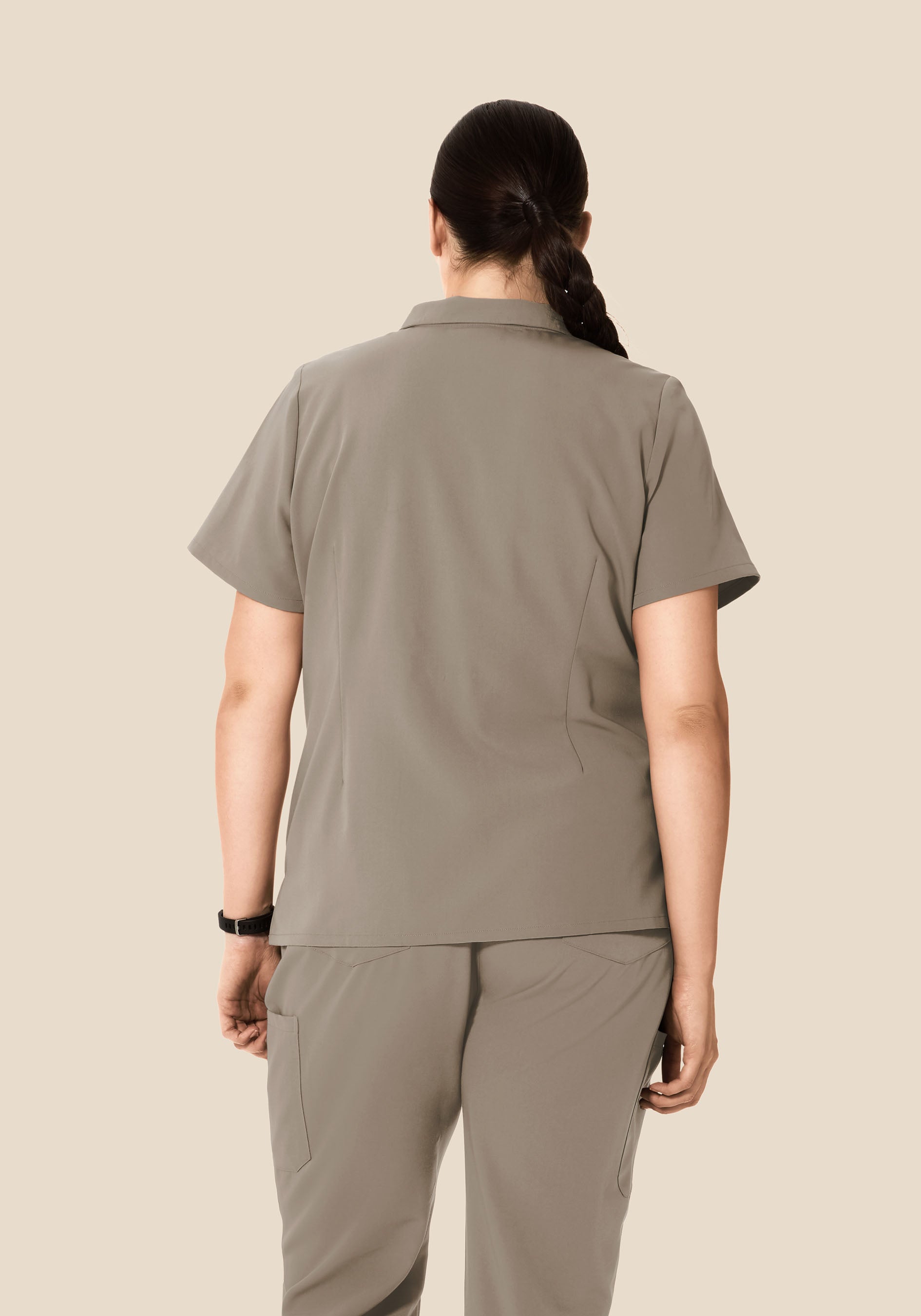 Multi Wear Collar Top Macchiato