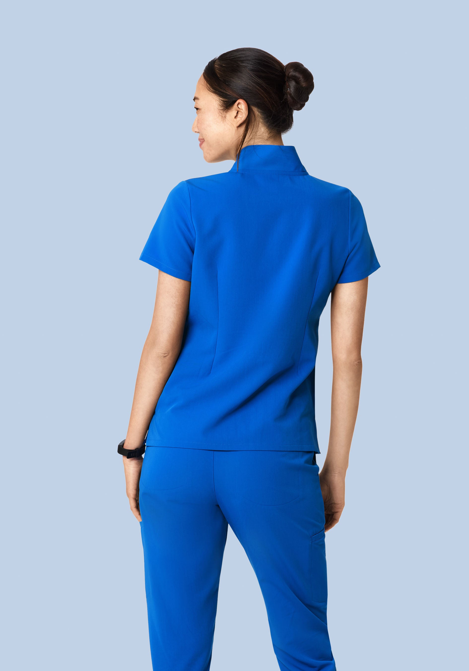 Multi Wear Collar Top Royal Blue