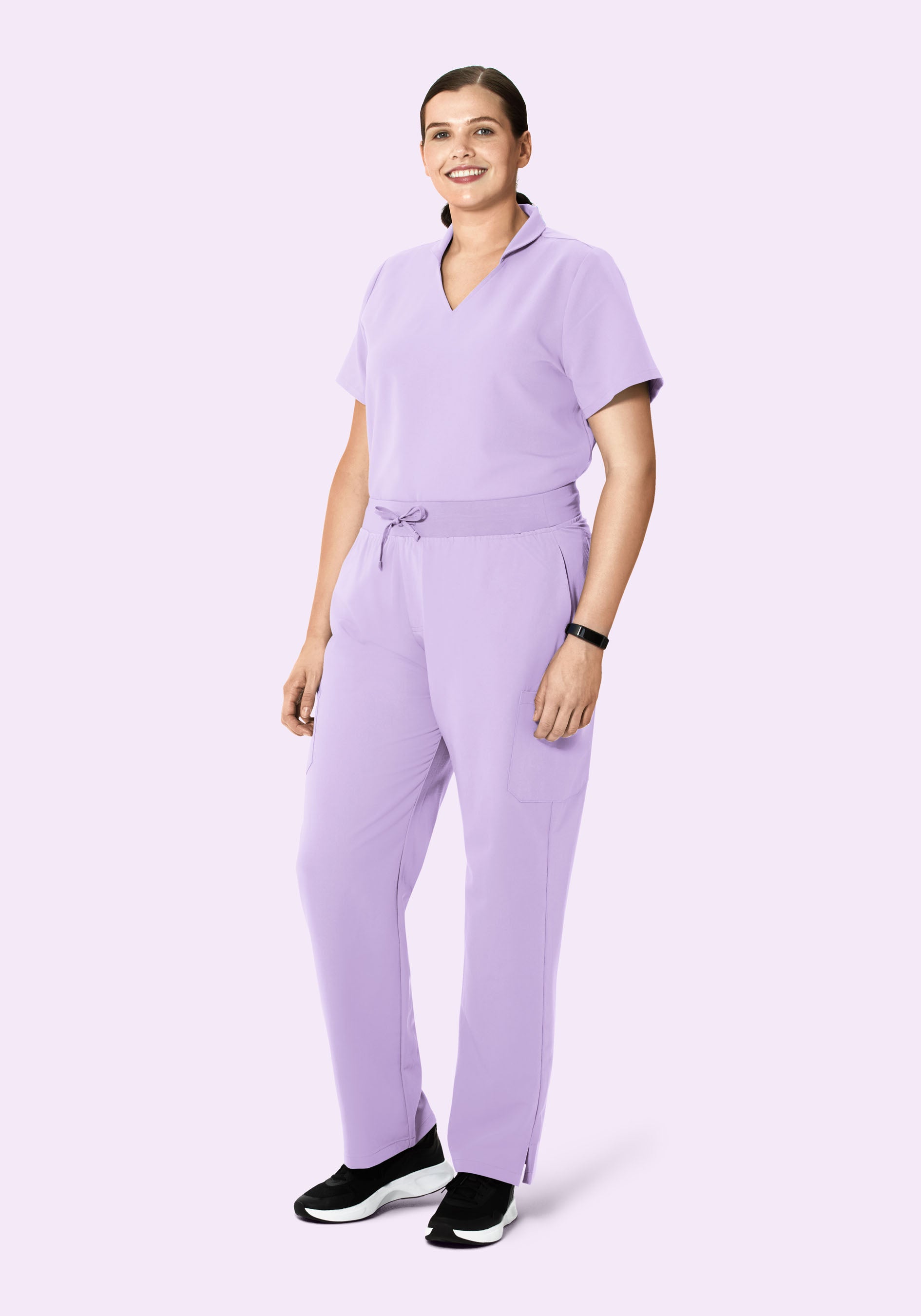 High Waisted Cargos Cool Lavender