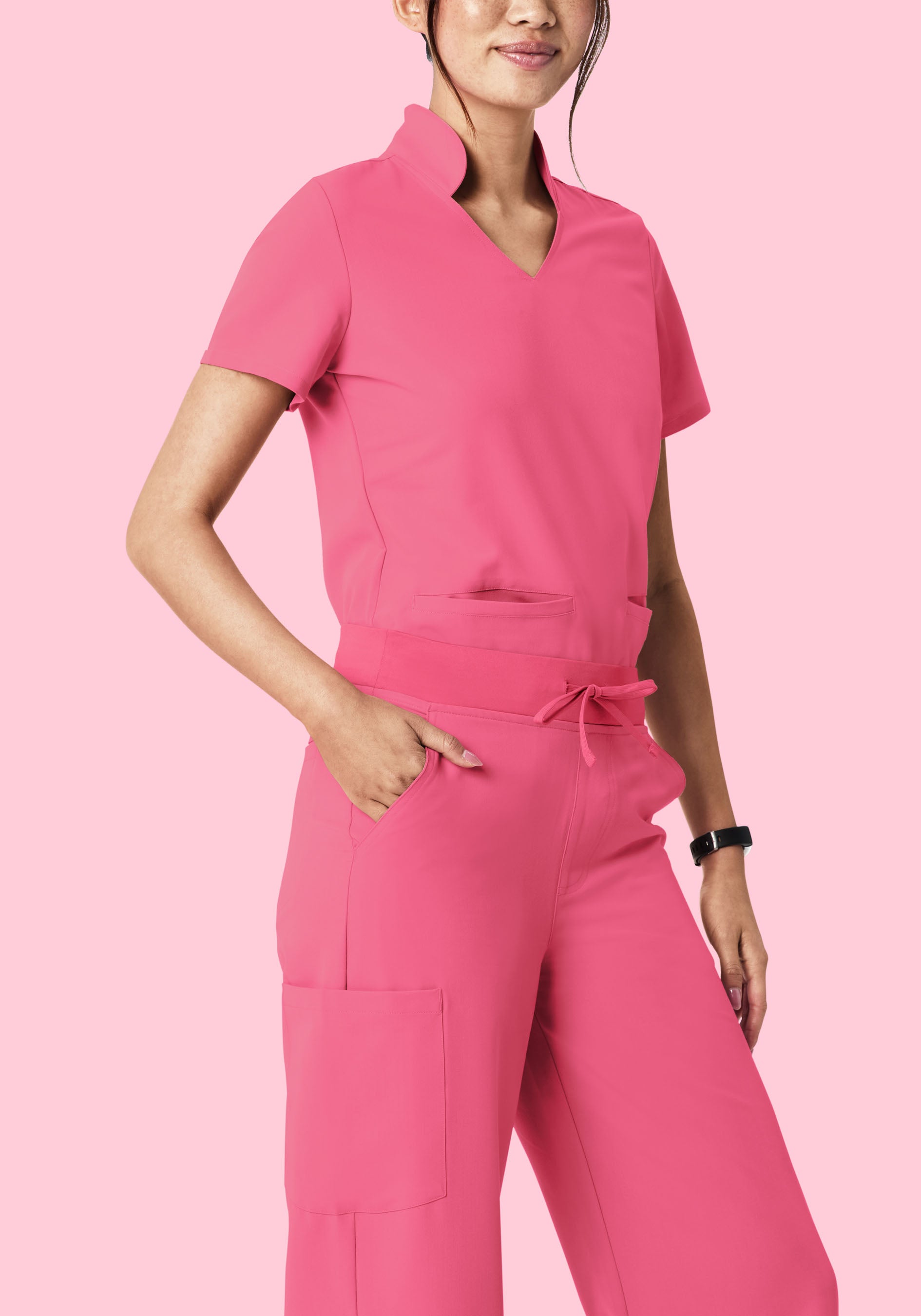 High Waisted Wide Leg Bubblegum