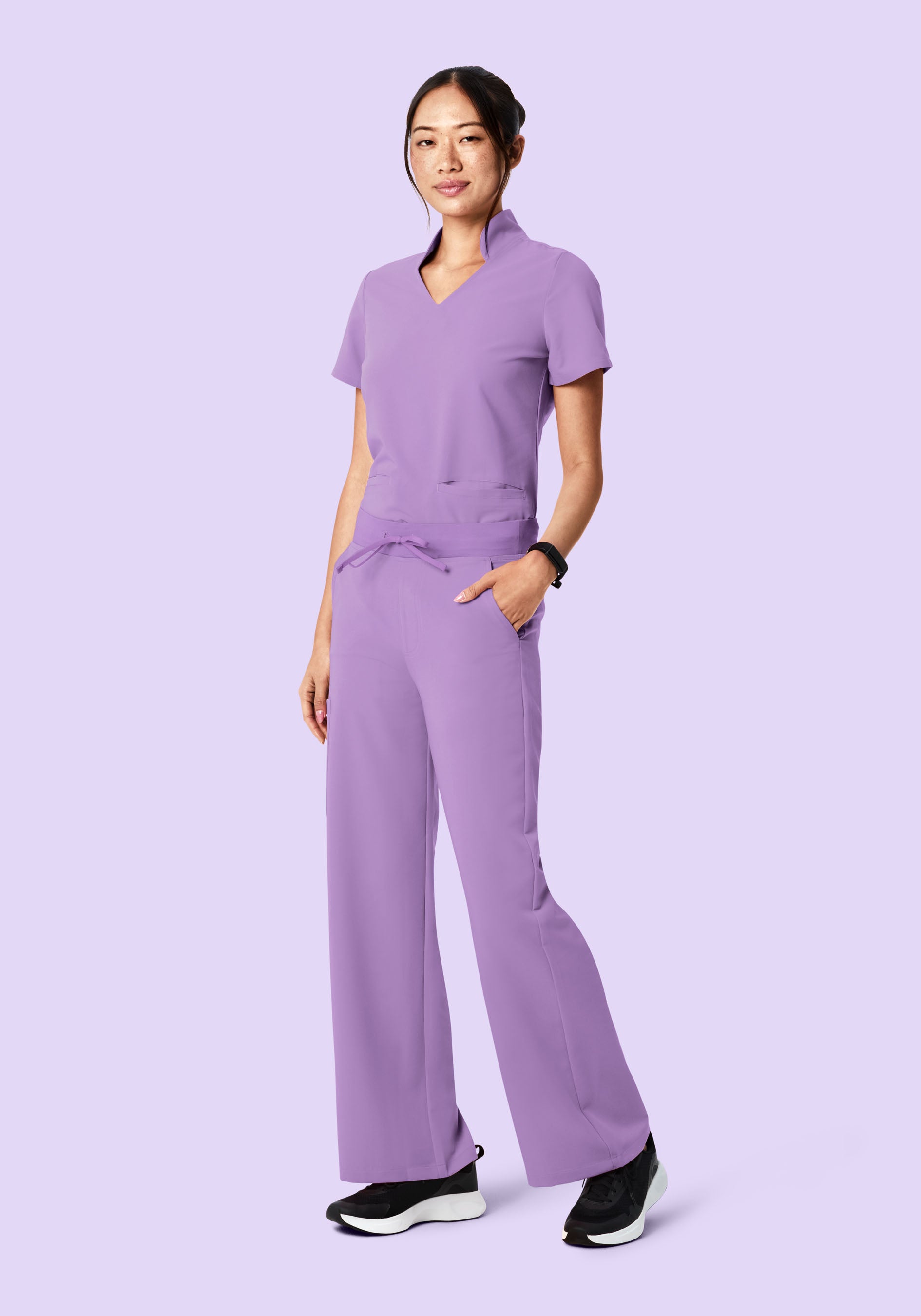 High Waisted Wide Leg Lavender