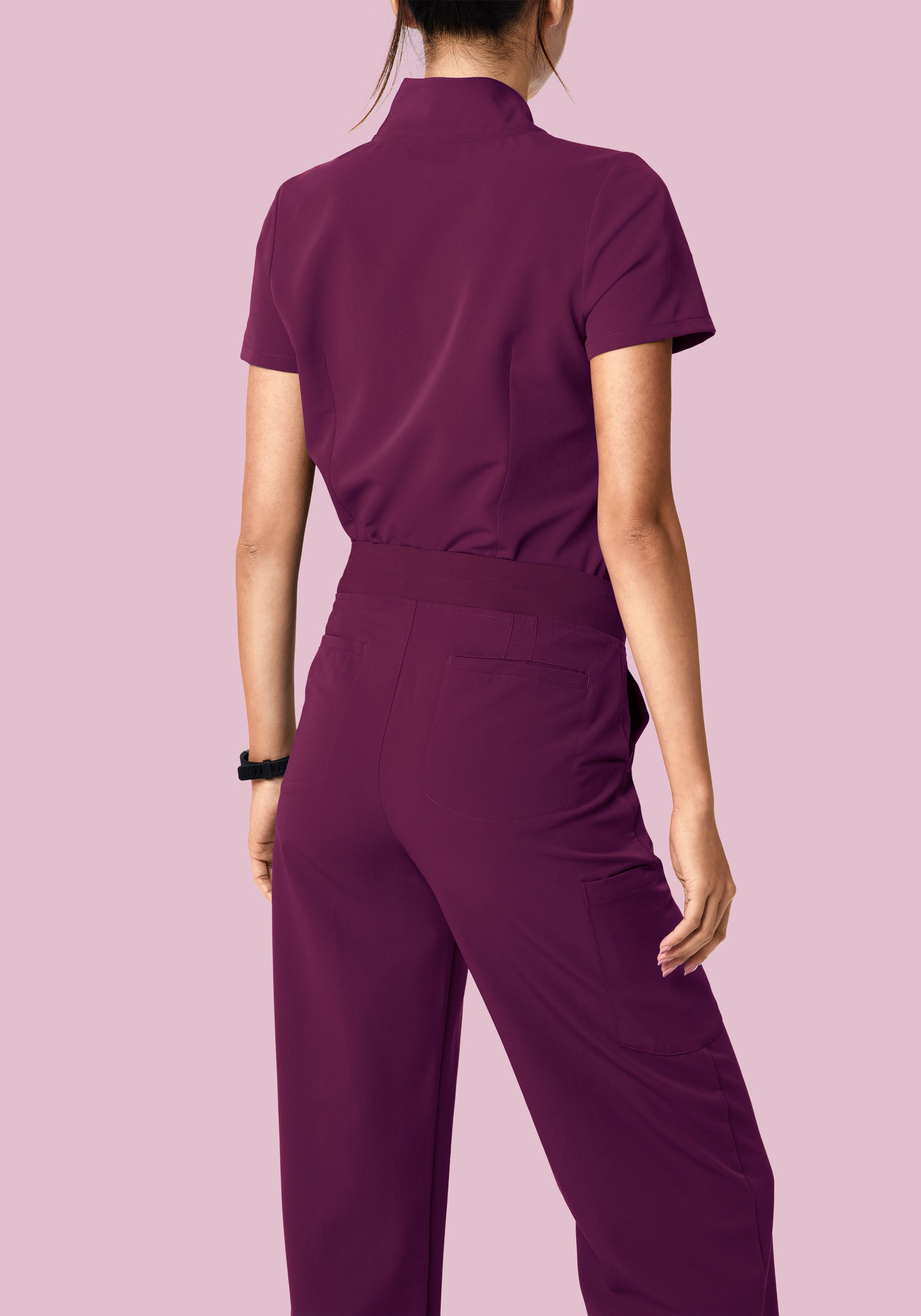 High Waisted Wide Leg Plum