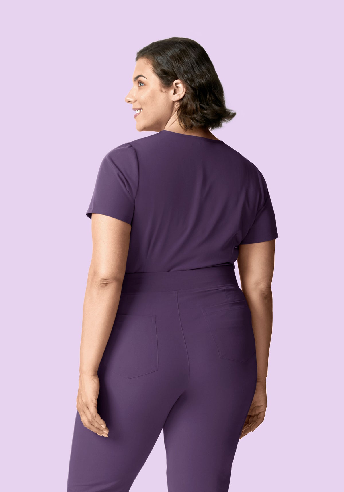 5 Pocket Notch Neck Top Dewberry