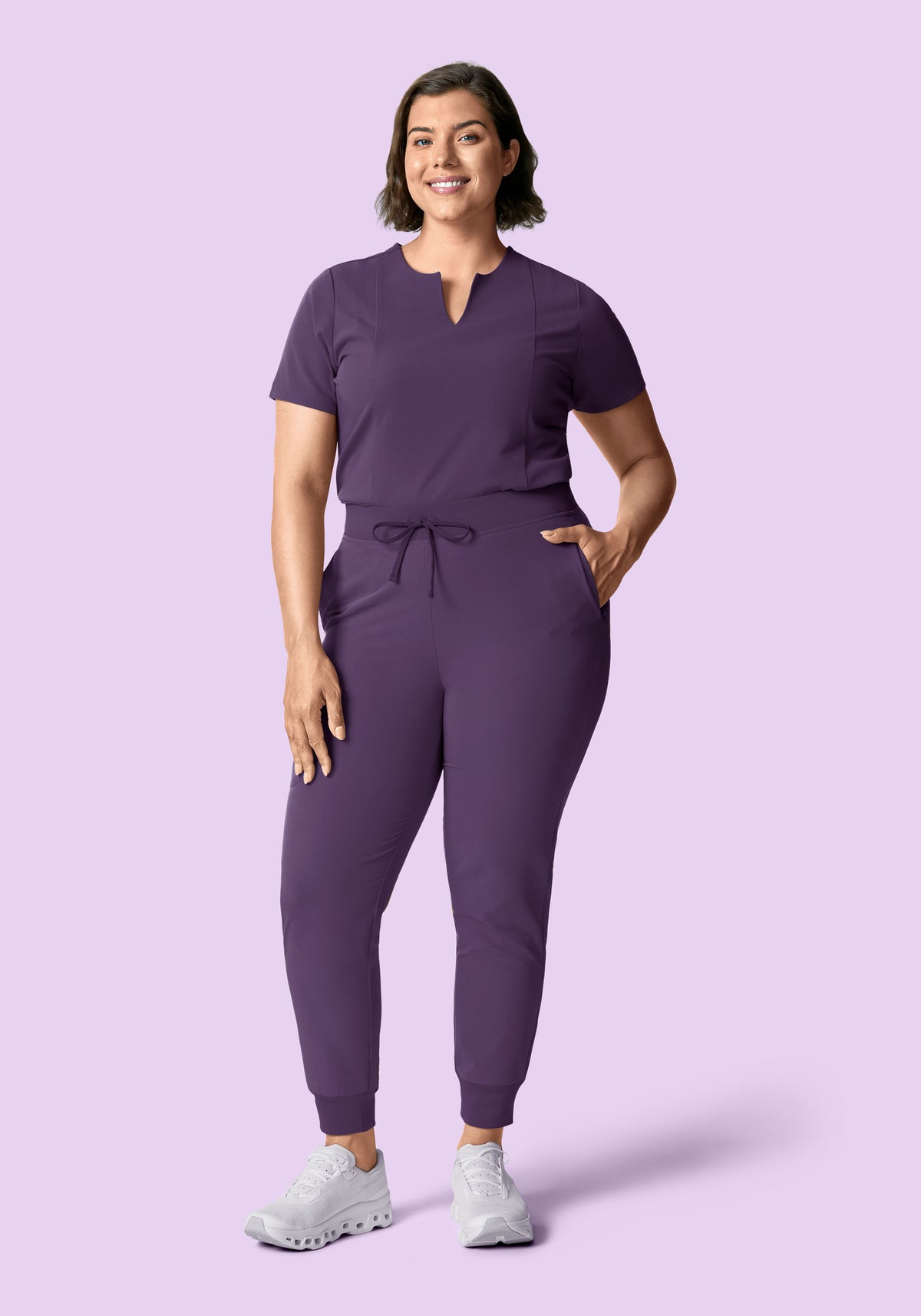 High Waisted Joggers Dewberry