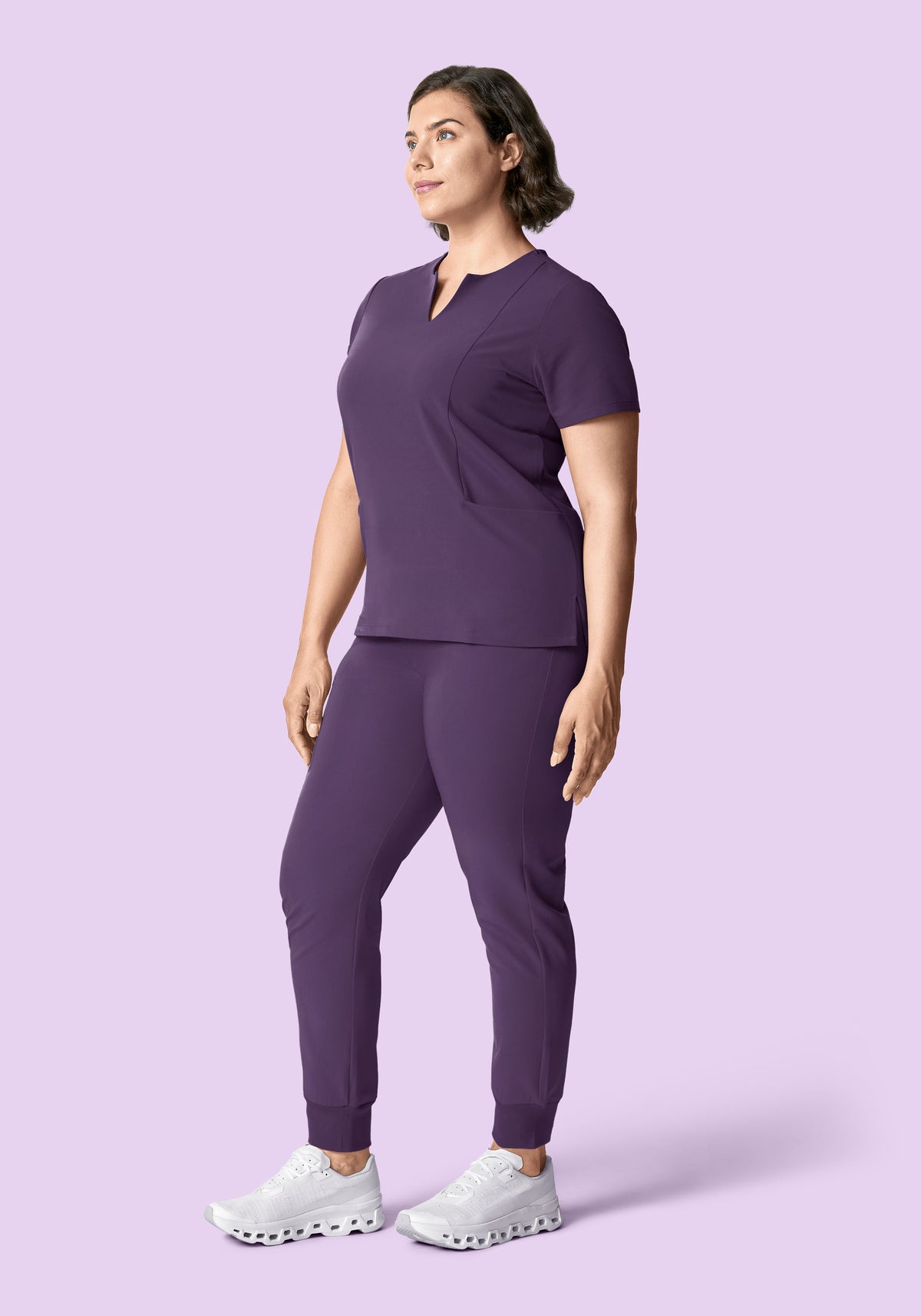 5 Pocket Notch Neck Top Dewberry