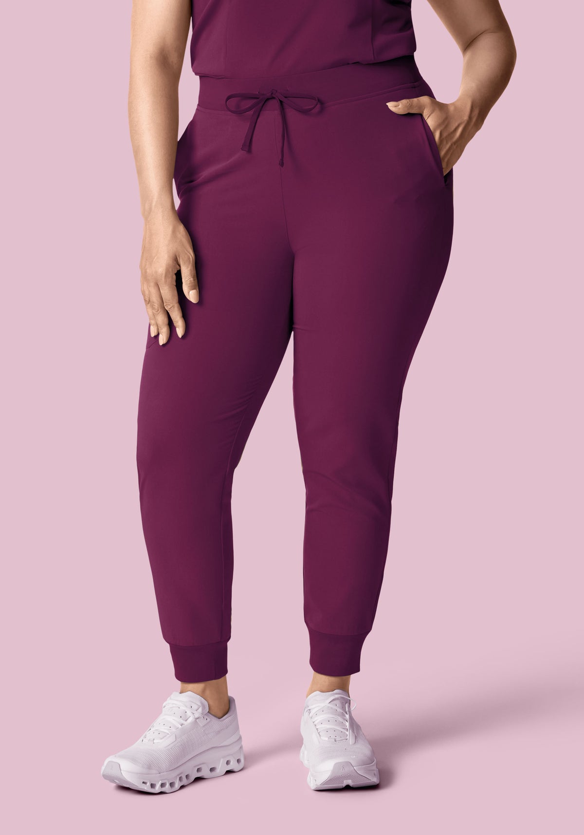 High Waisted Joggers Plum