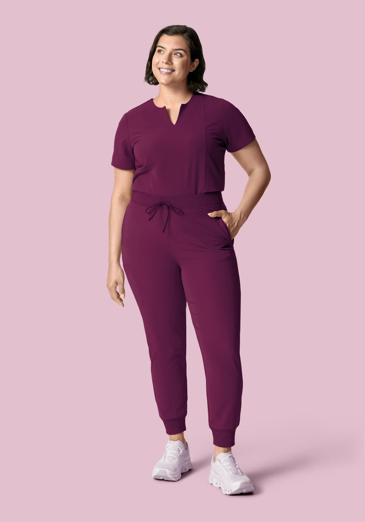 High Waisted Joggers Plum