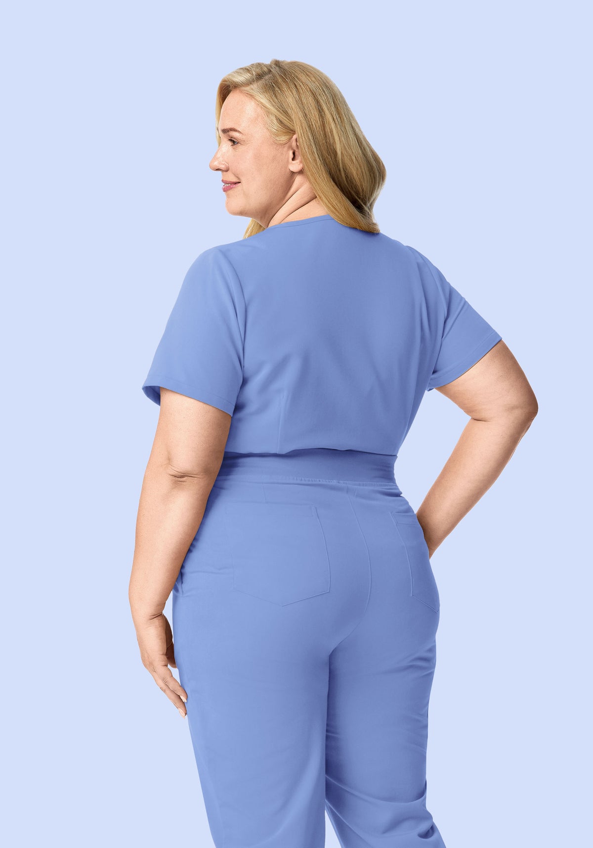 5 Pocket Notch Neck Top Coastline Blue