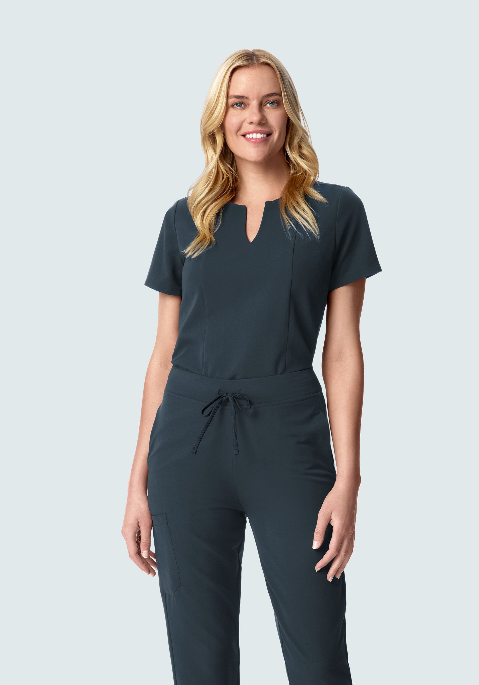 5 Pocket Notch Neck Top Dark Harbor
