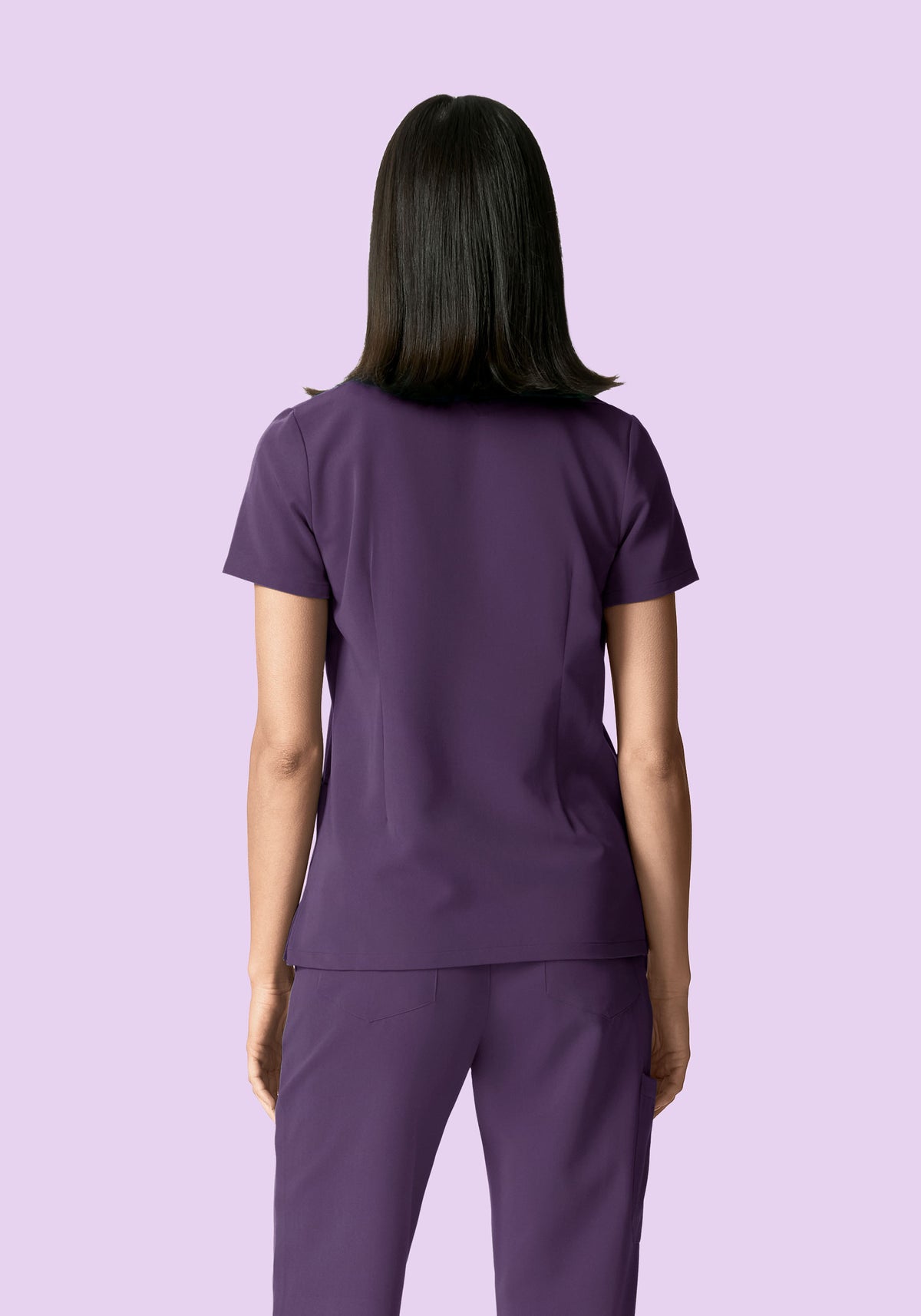 5 Pocket Notch Neck Top Dewberry