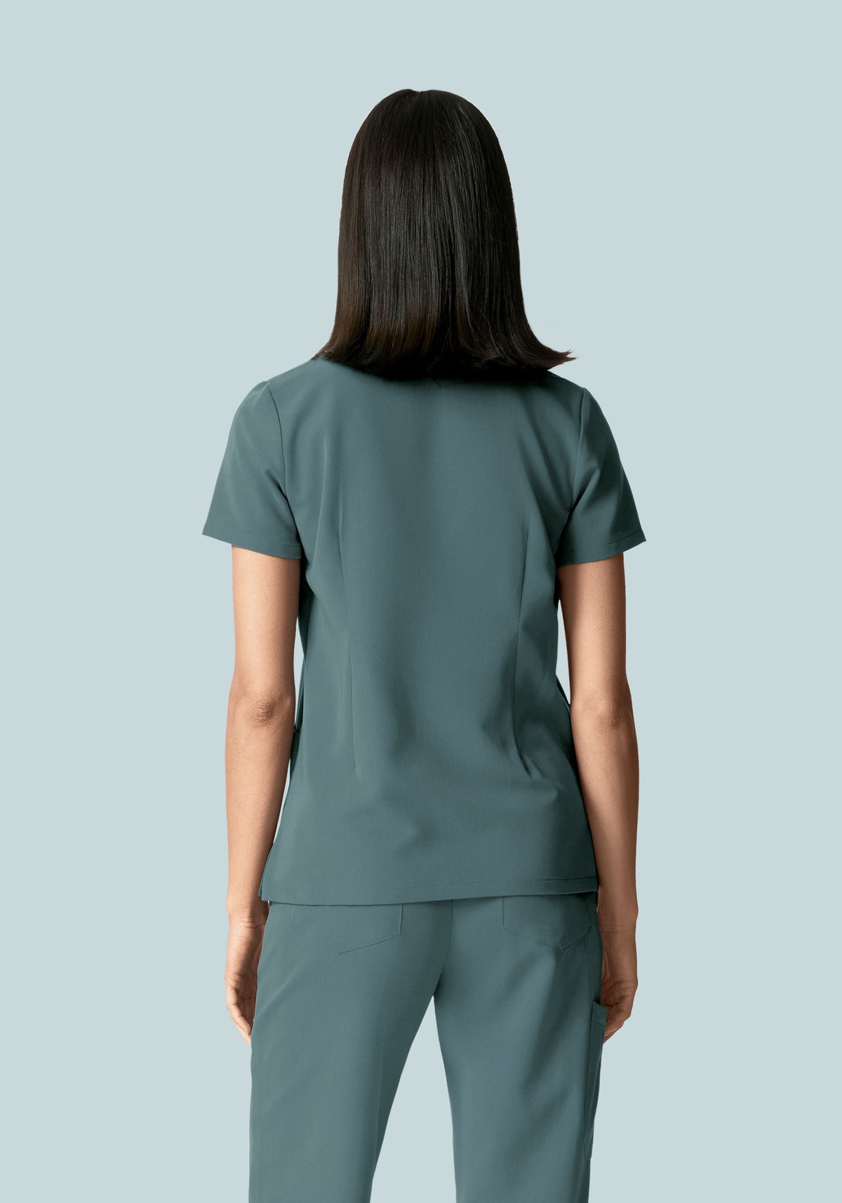 5 Pocket Notch Neck Top Stormy Sky