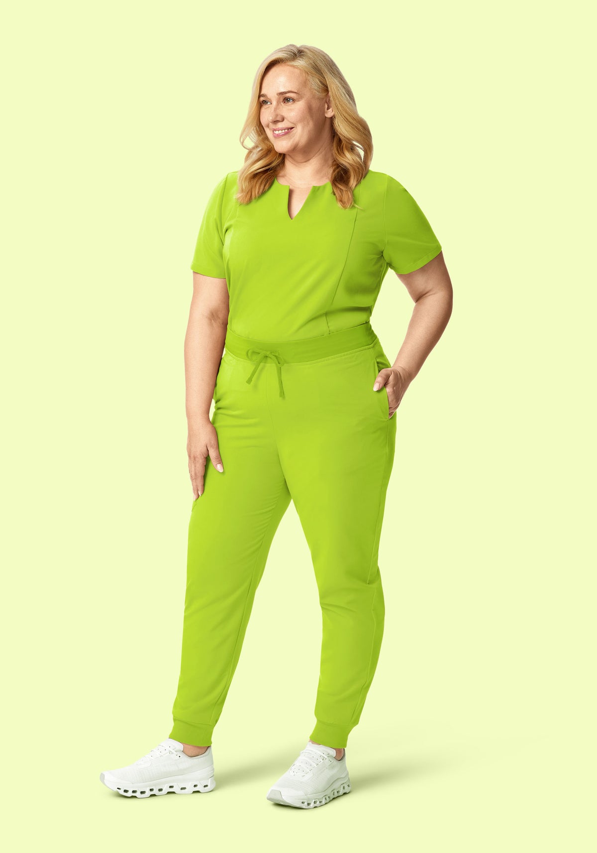 High Waisted Joggers Apple Green