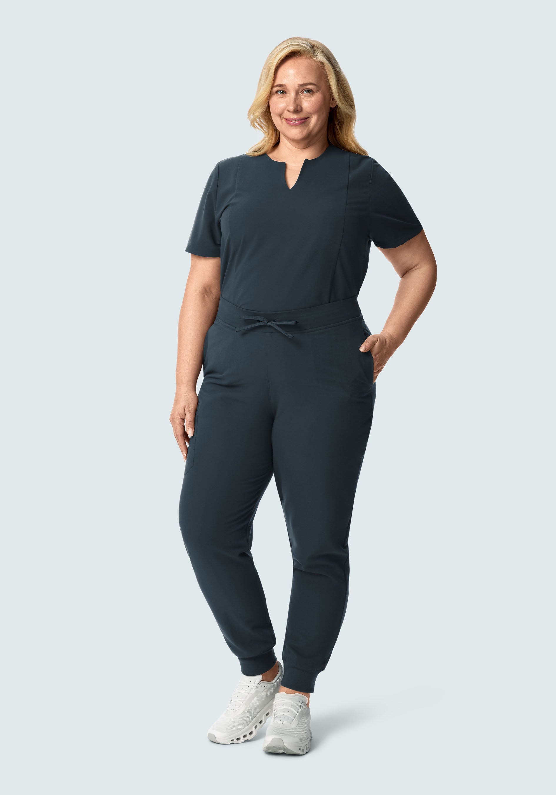High Waisted Joggers Dark Harbor