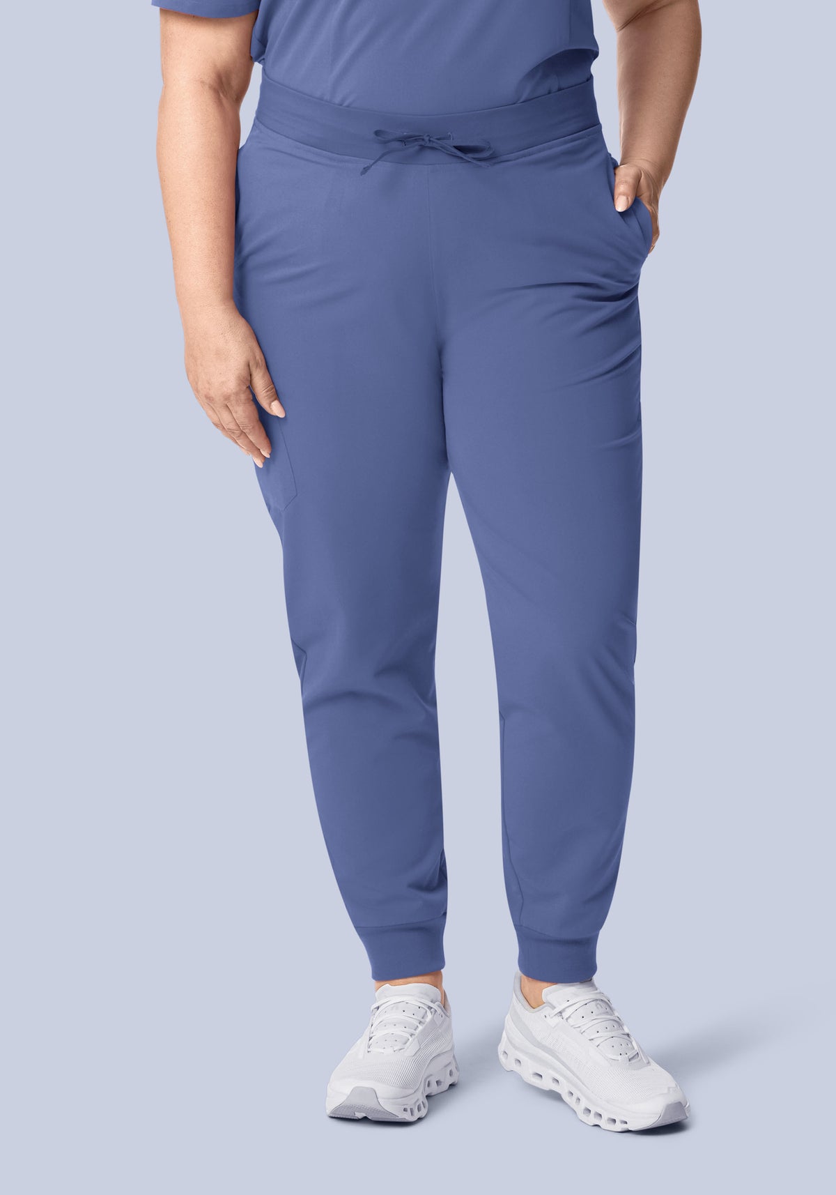 High Waisted Joggers Deep Periwinkle