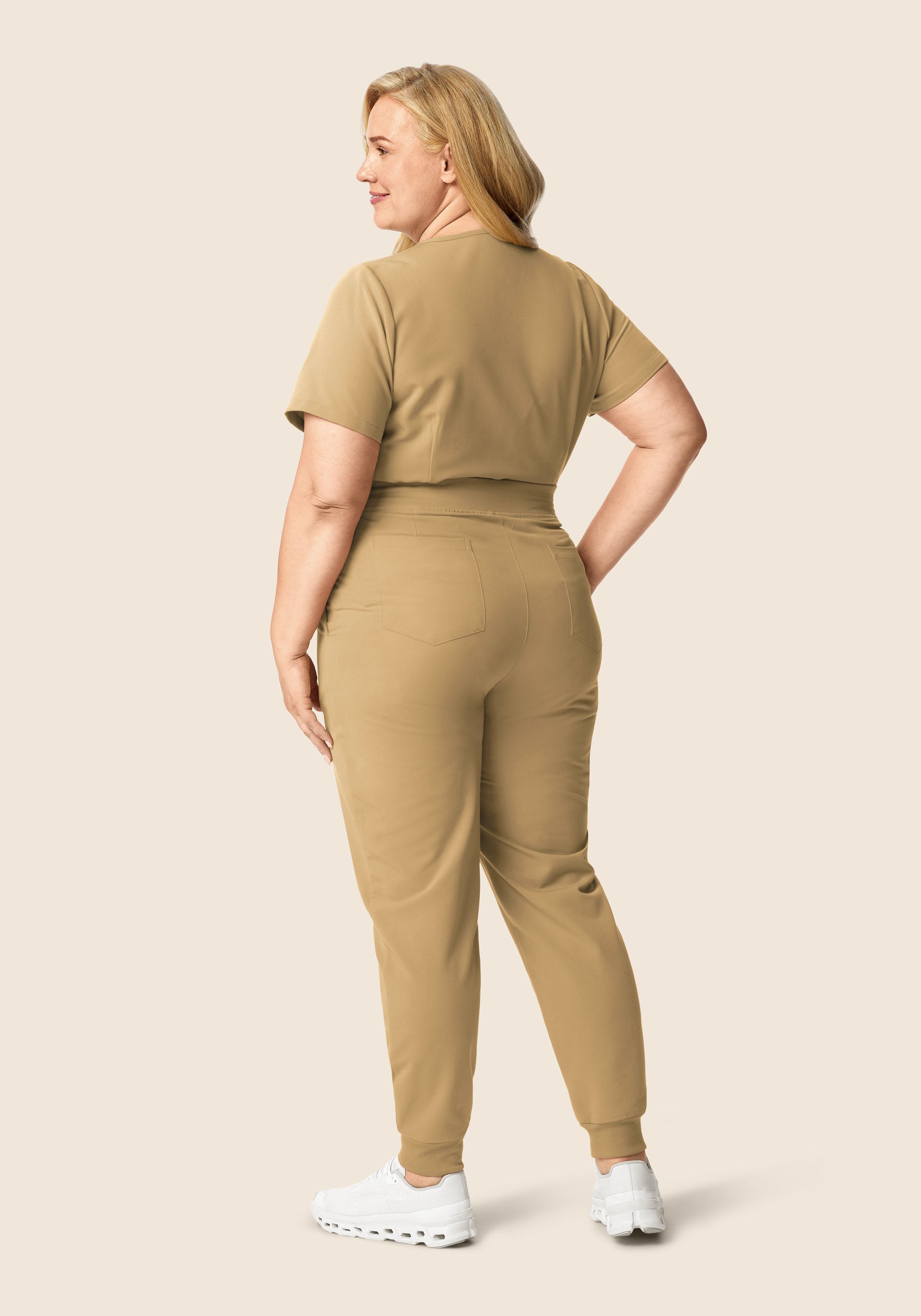High Waisted Joggers Latte