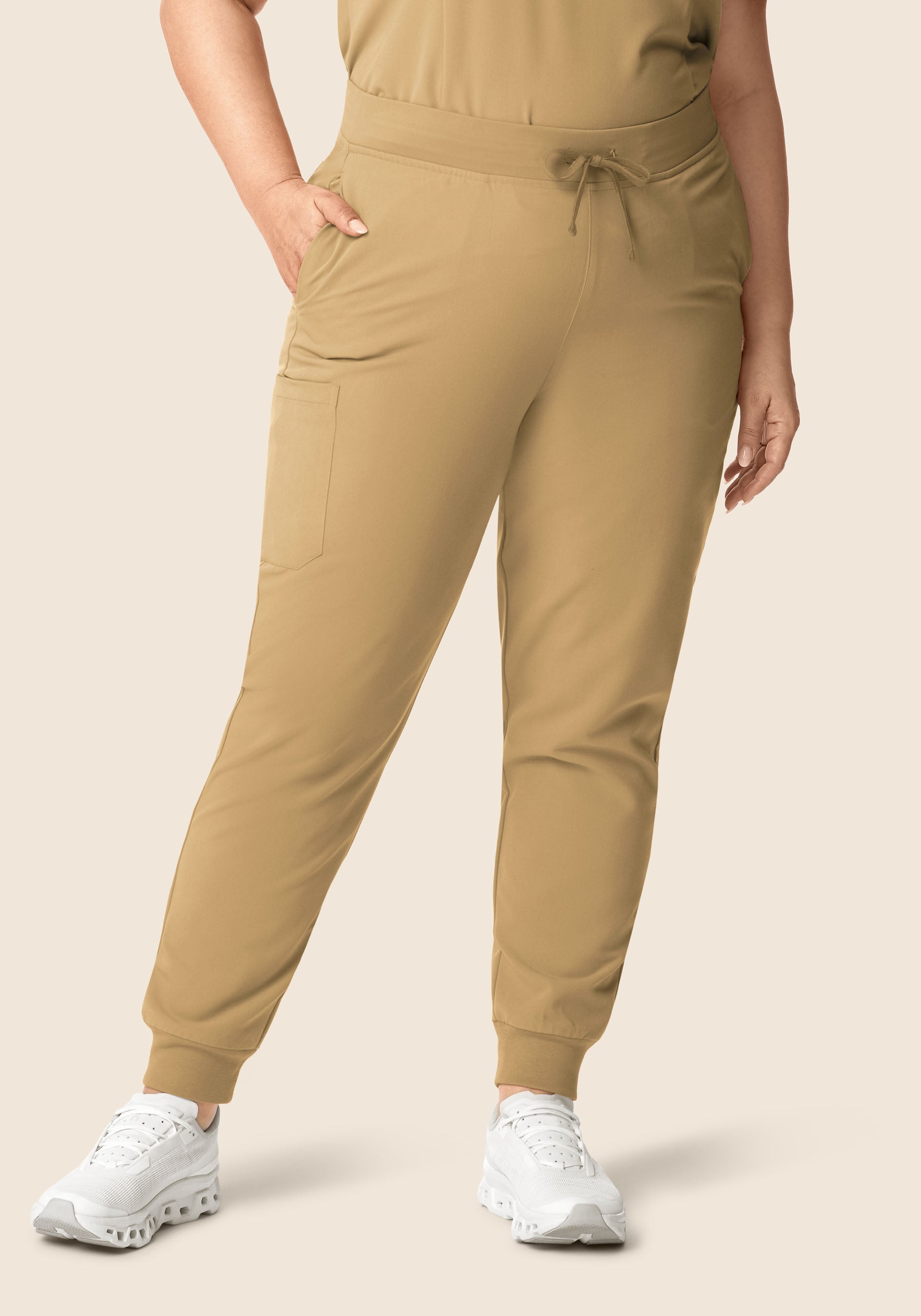 High Waisted Joggers Latte