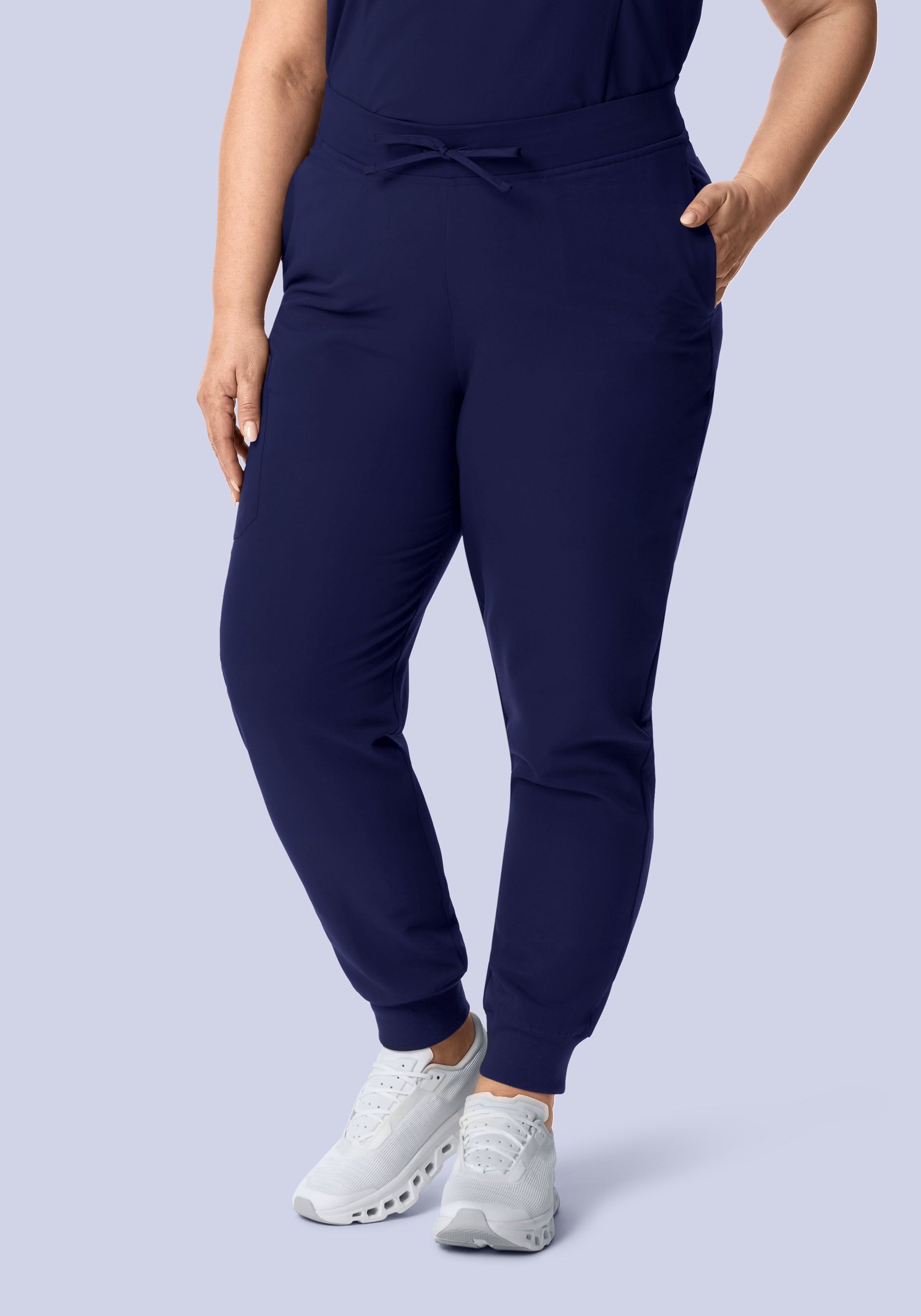 High Waisted Joggers Navy