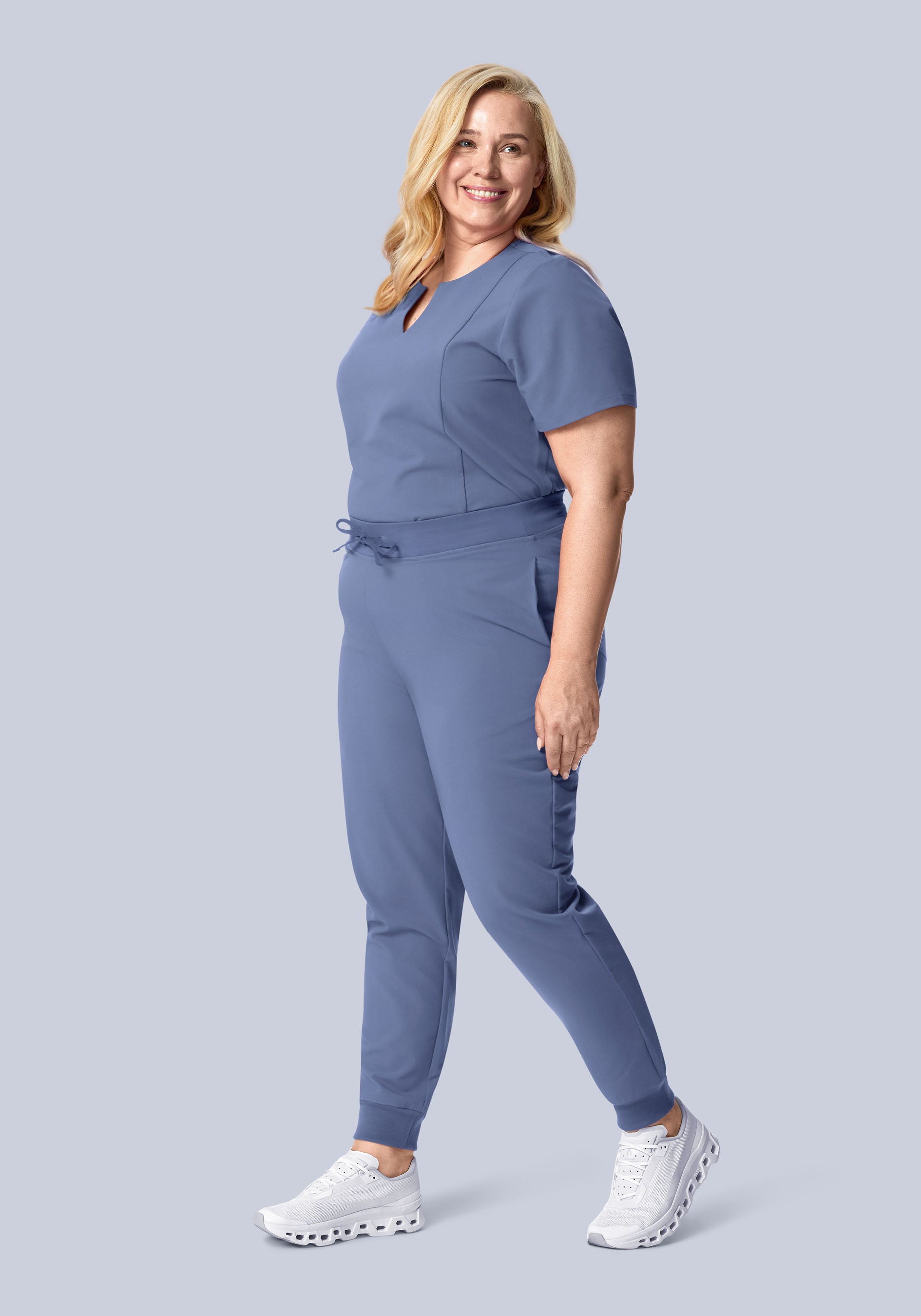High Waisted Joggers Periwinkle