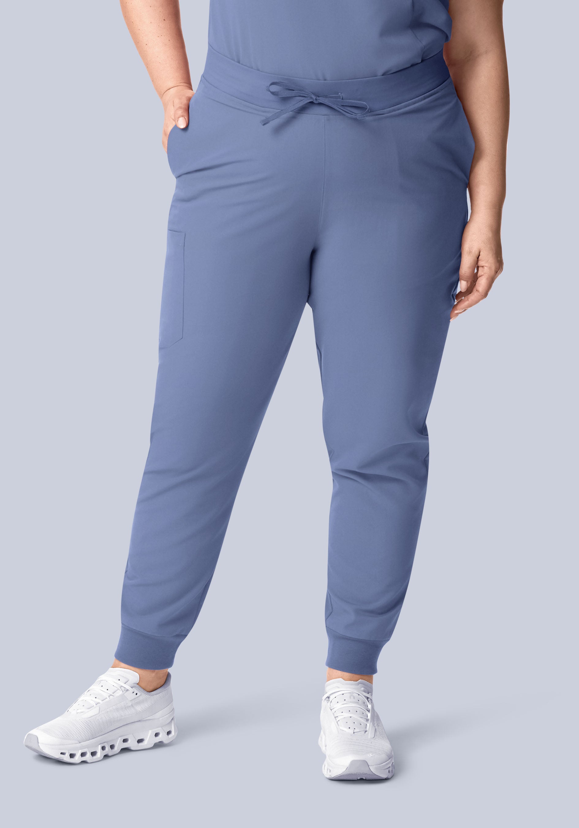 High Waisted Joggers Periwinkle