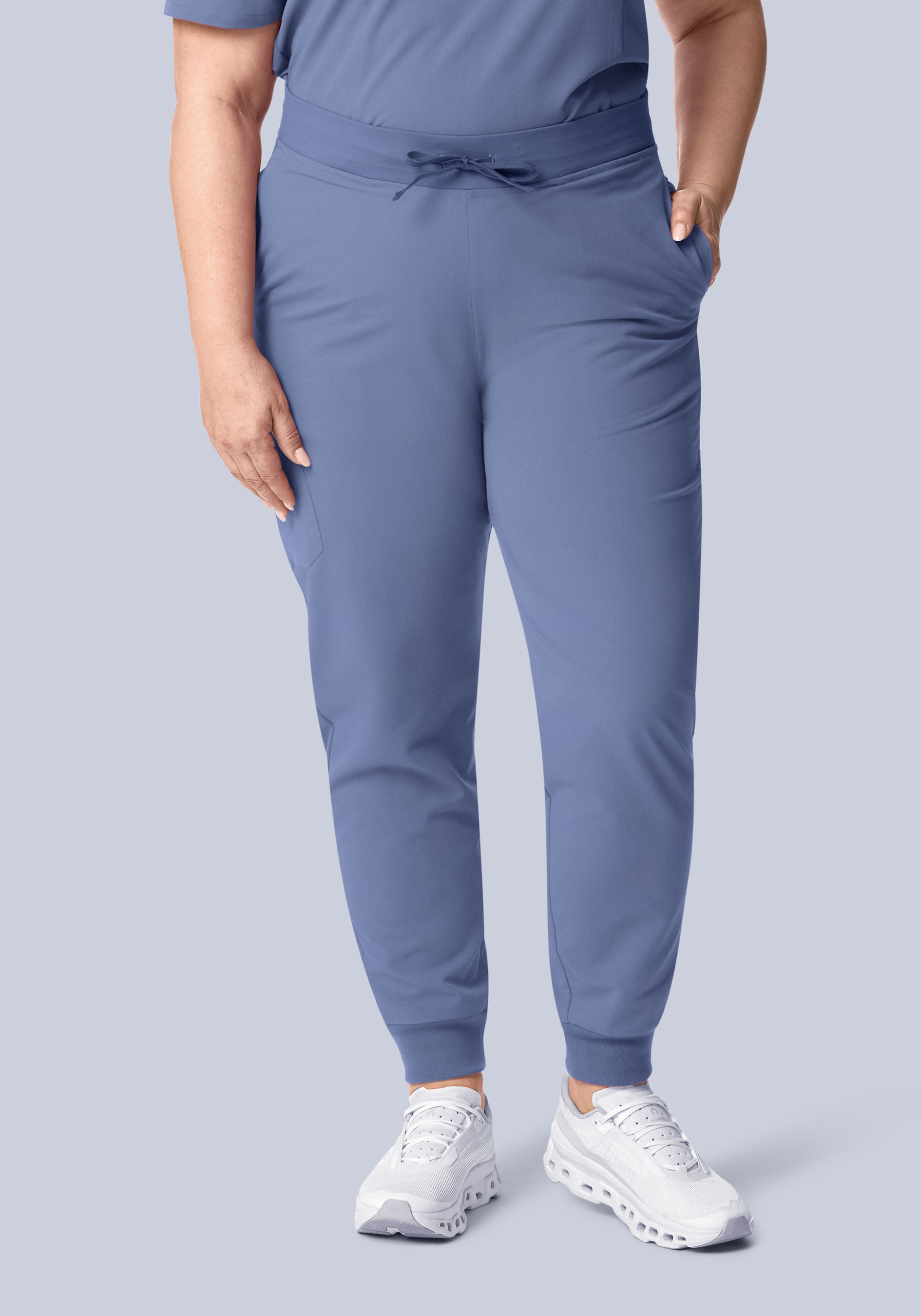 High Waisted Joggers Periwinkle