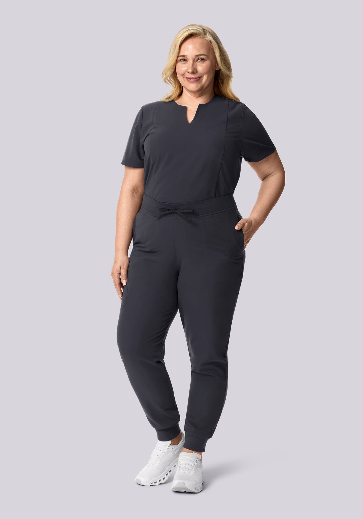 High Waisted Joggers Pewter