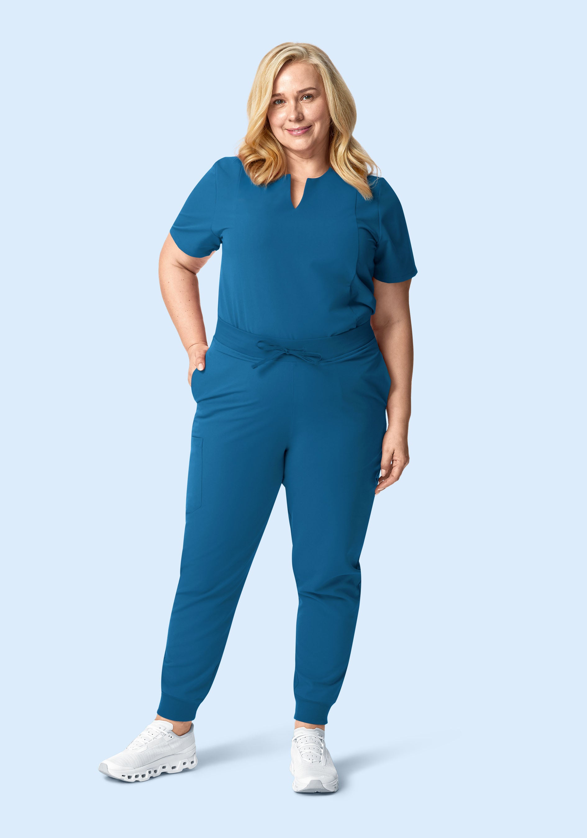 High Waisted Joggers Vallarta Blue