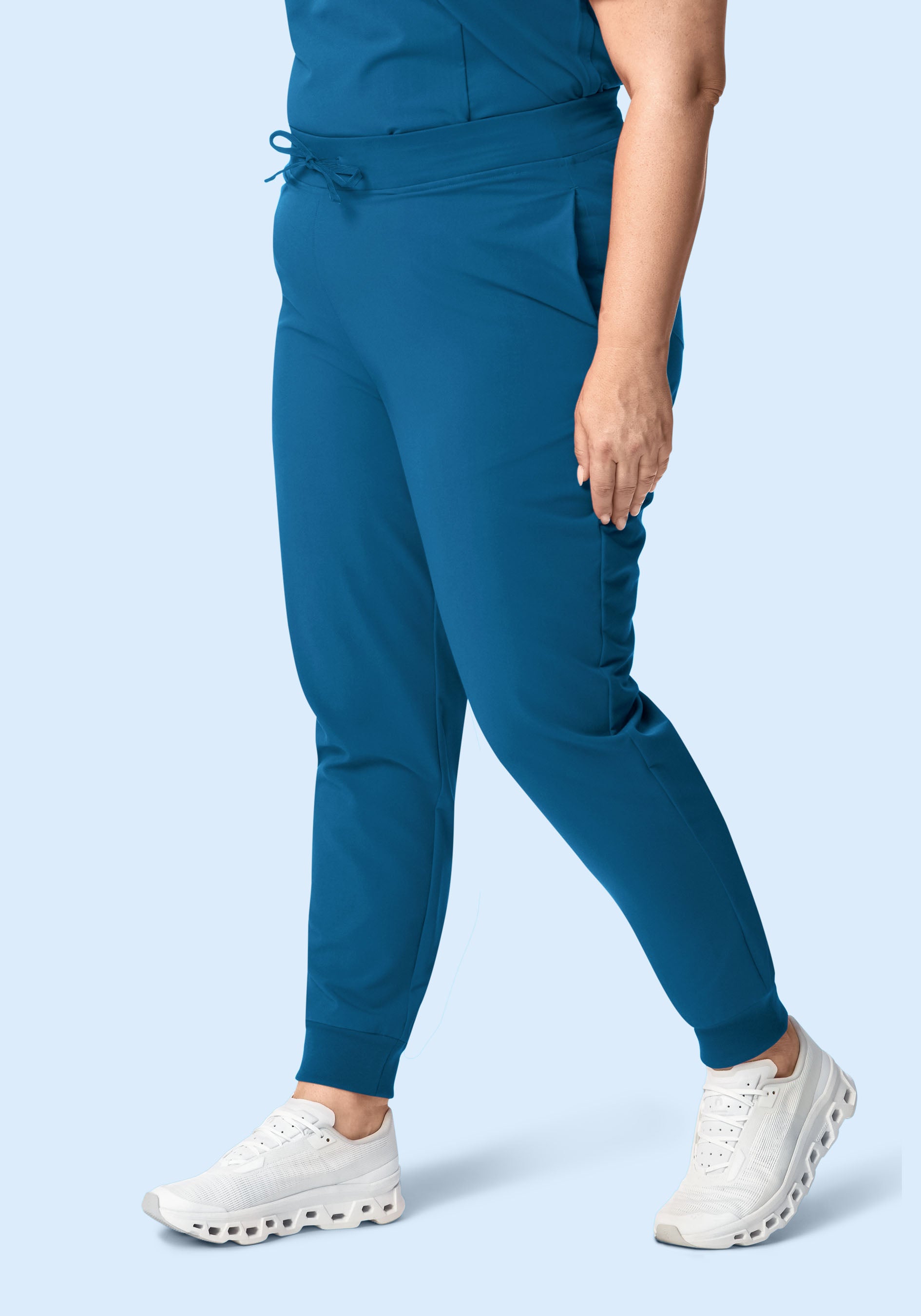 High Waisted Joggers Vallarta Blue