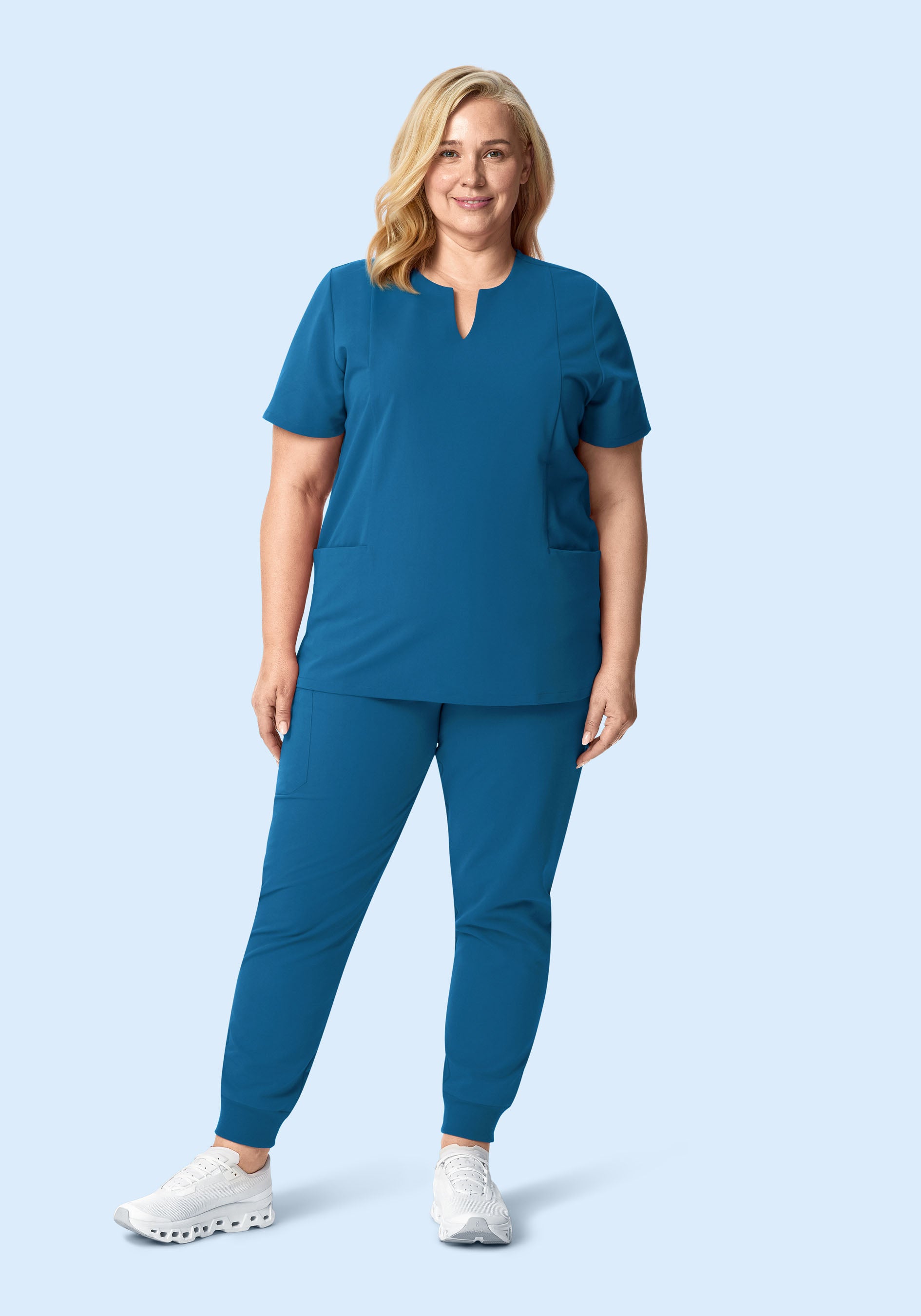 High Waisted Joggers Vallarta Blue