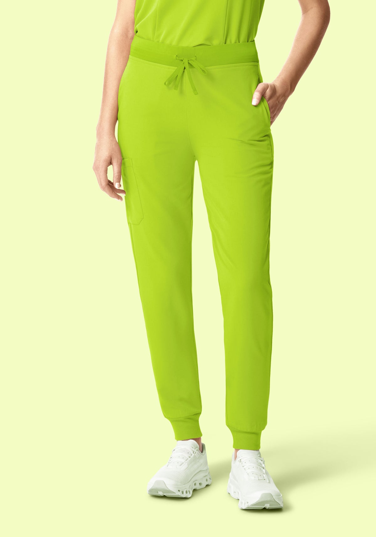 High Waisted Joggers Apple Green