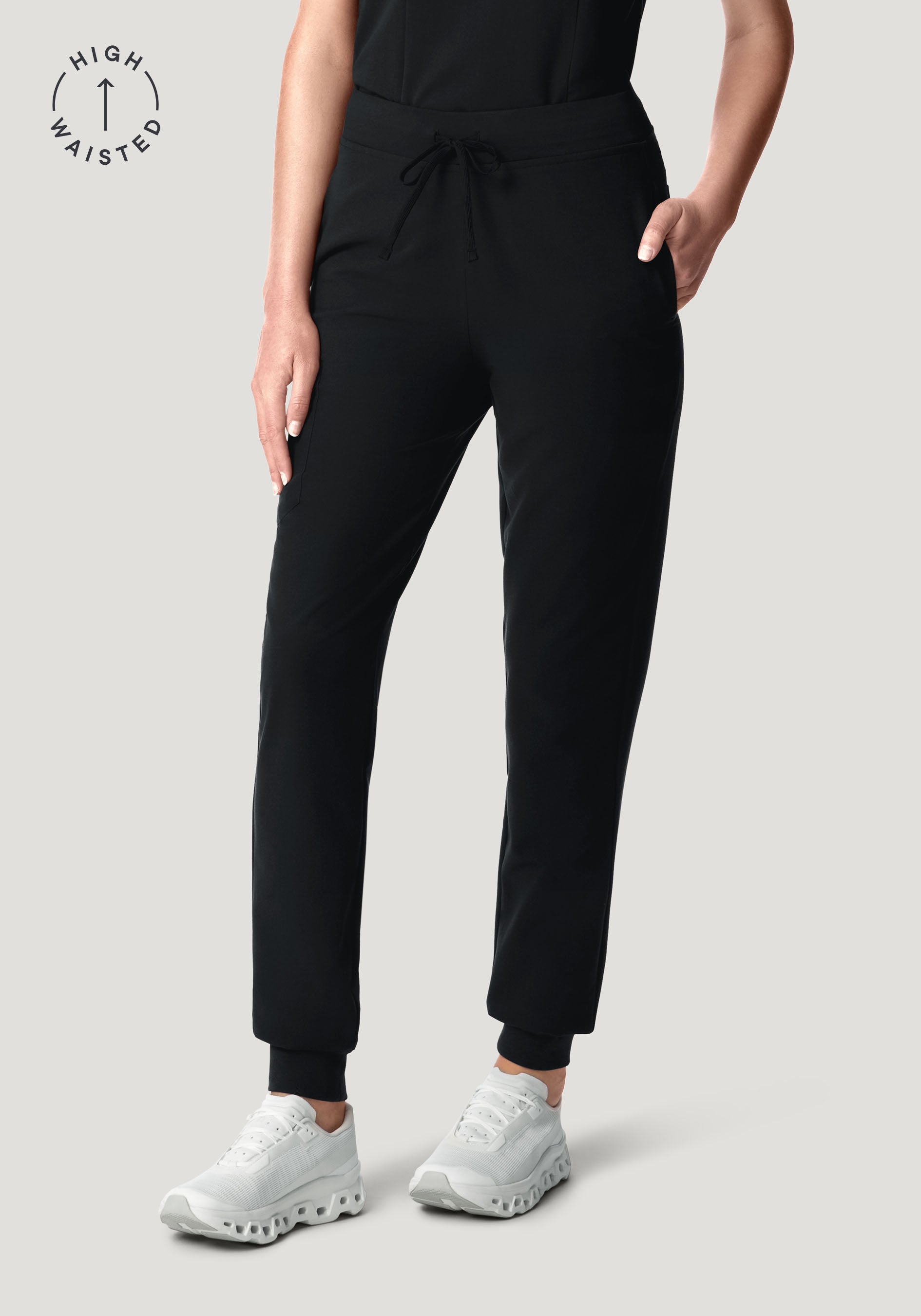 High Waisted Joggers Black