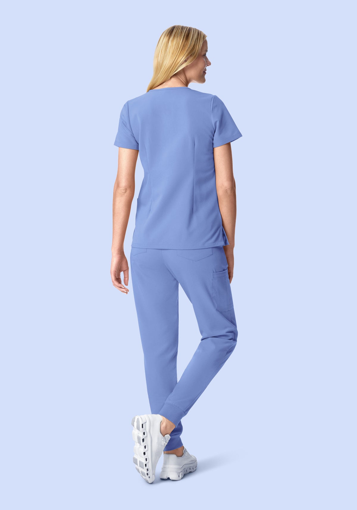 5 Pocket Notch Neck Top Coastline Blue